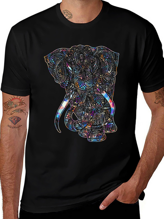 Abstract Elephant Graphic T-Shirt - Unique Art Tee