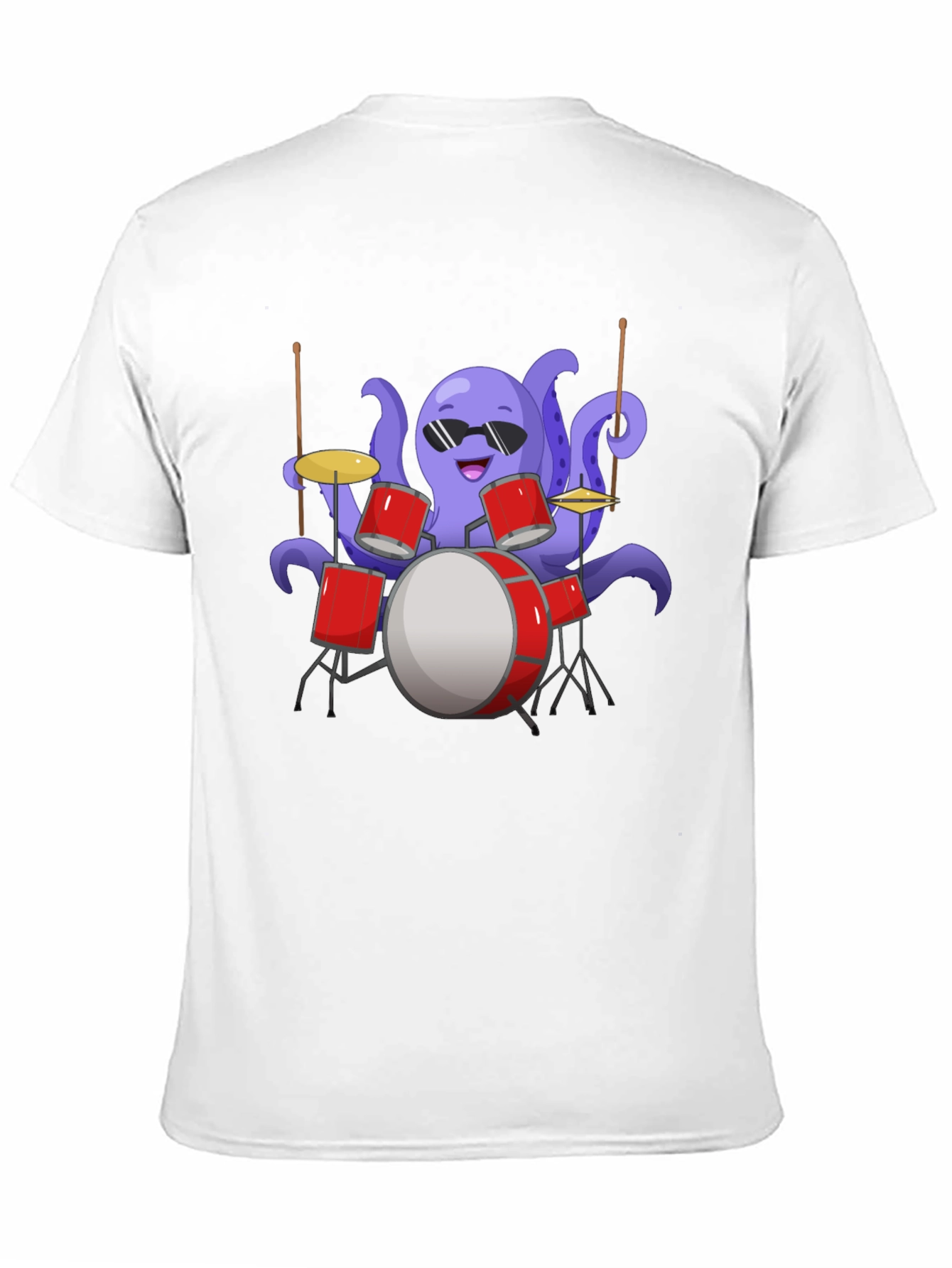 Octopus Drummer Graphic Tee - Unique Design