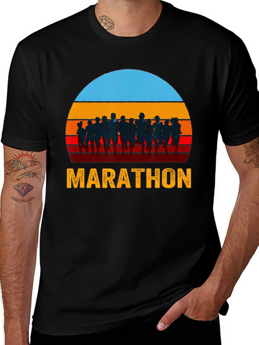 Marathon Runner Sunset Graphic Tee
