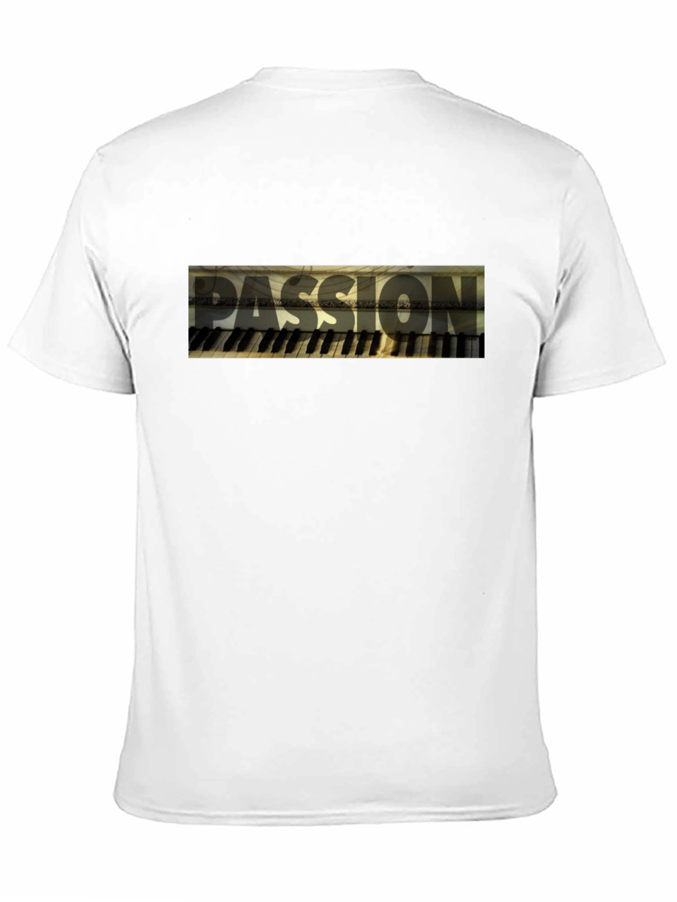 Passion Piano Keyboard Mens Black T-Shirt