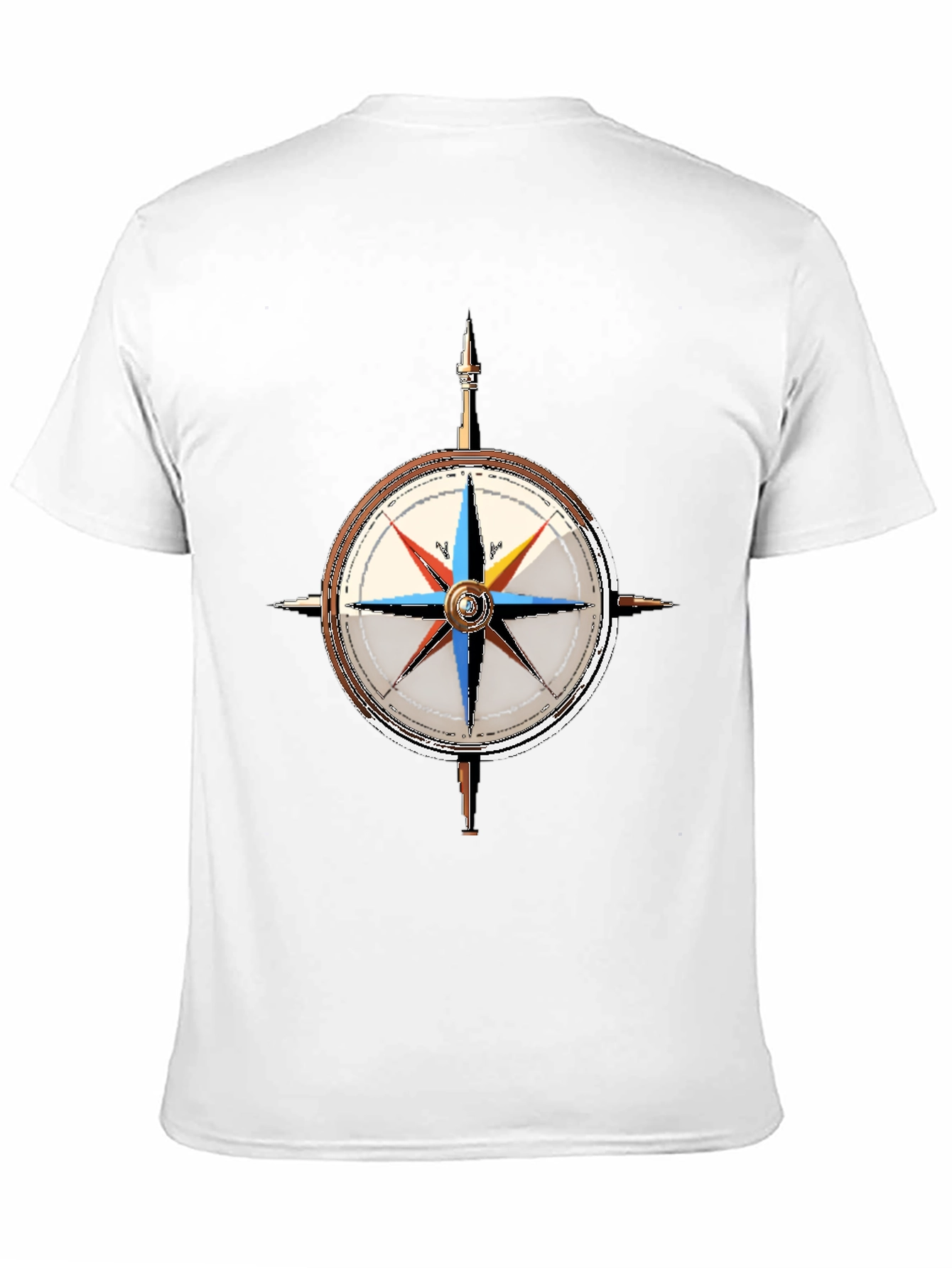 Nautical Compass Graphic Tee - Classic Black