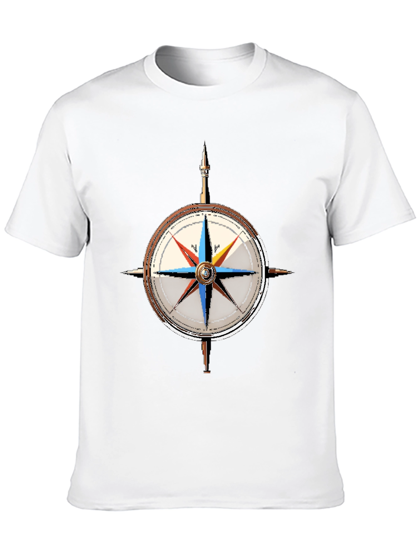 Nautical Compass Graphic Tee - Classic Black