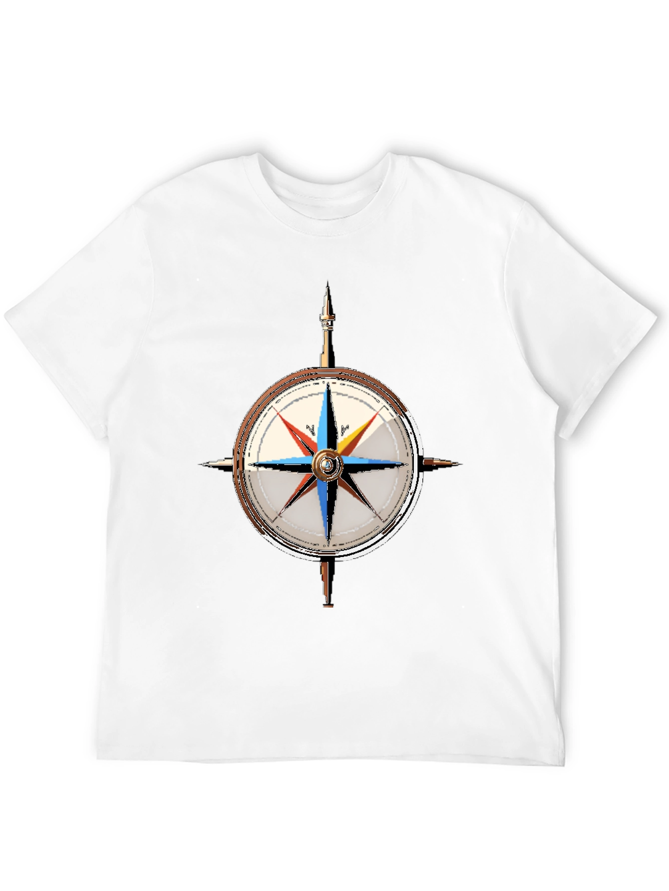 Nautical Compass Graphic Tee - Classic Black