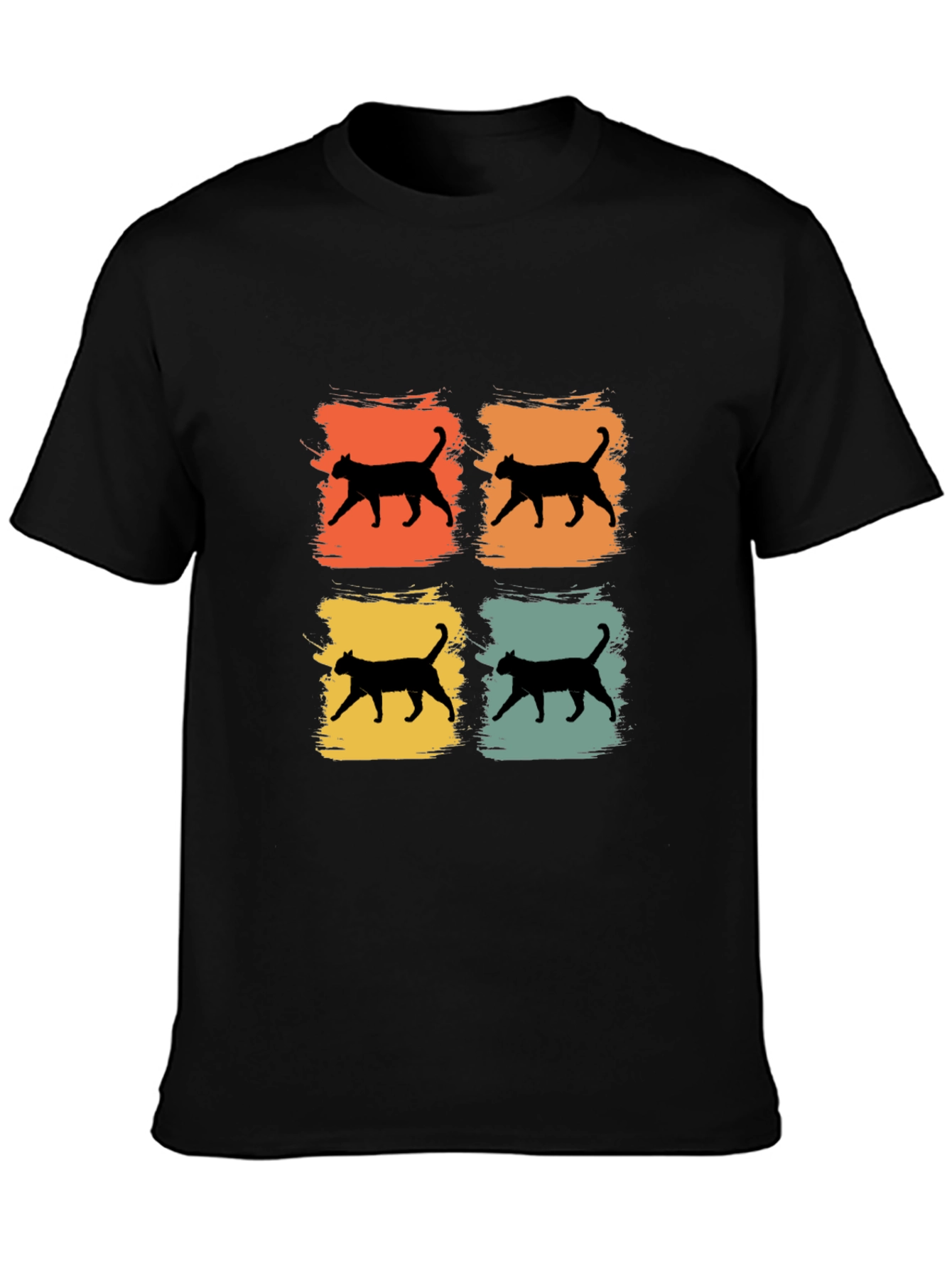 Retro Cat Silhouette T-Shirt