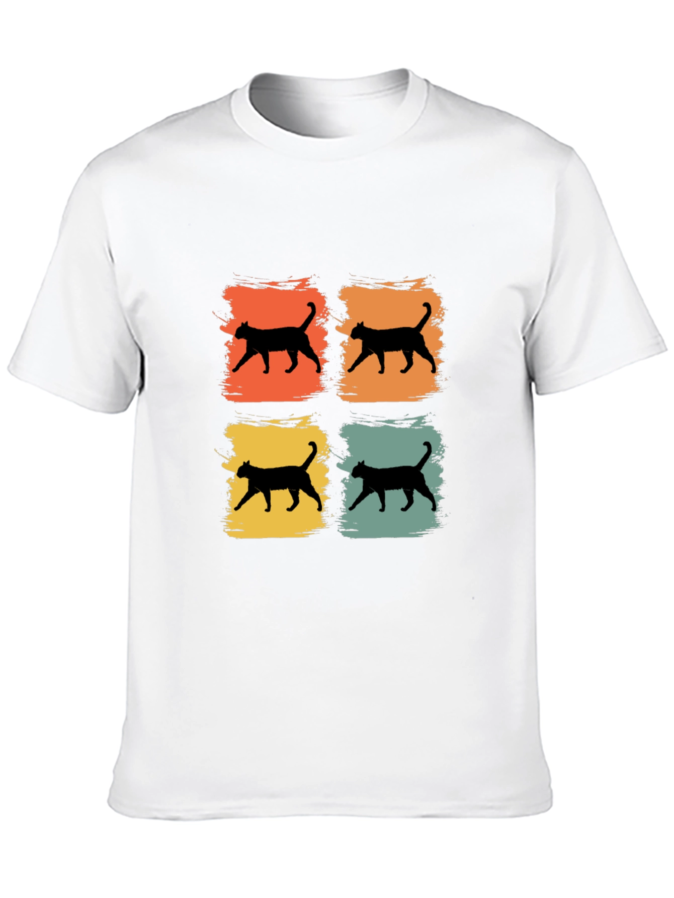 Retro Cat Silhouette T-Shirt