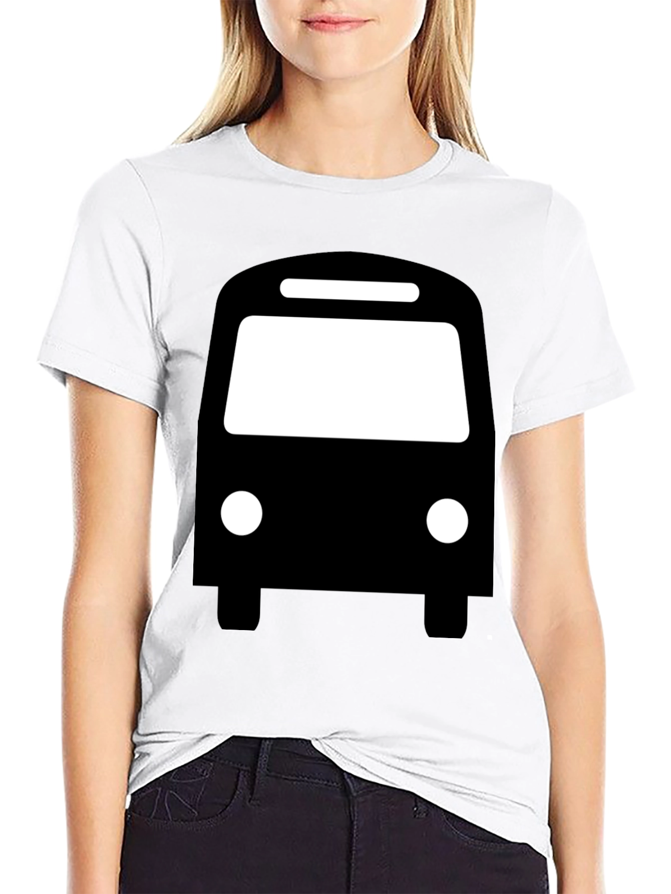 Bus Graphic T-Shirt - Black Cotton Tee