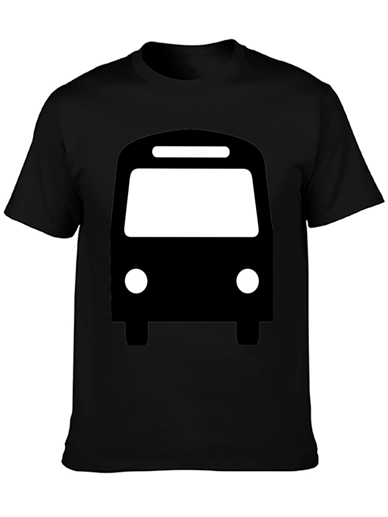 Bus Graphic T-Shirt - Black Cotton Tee