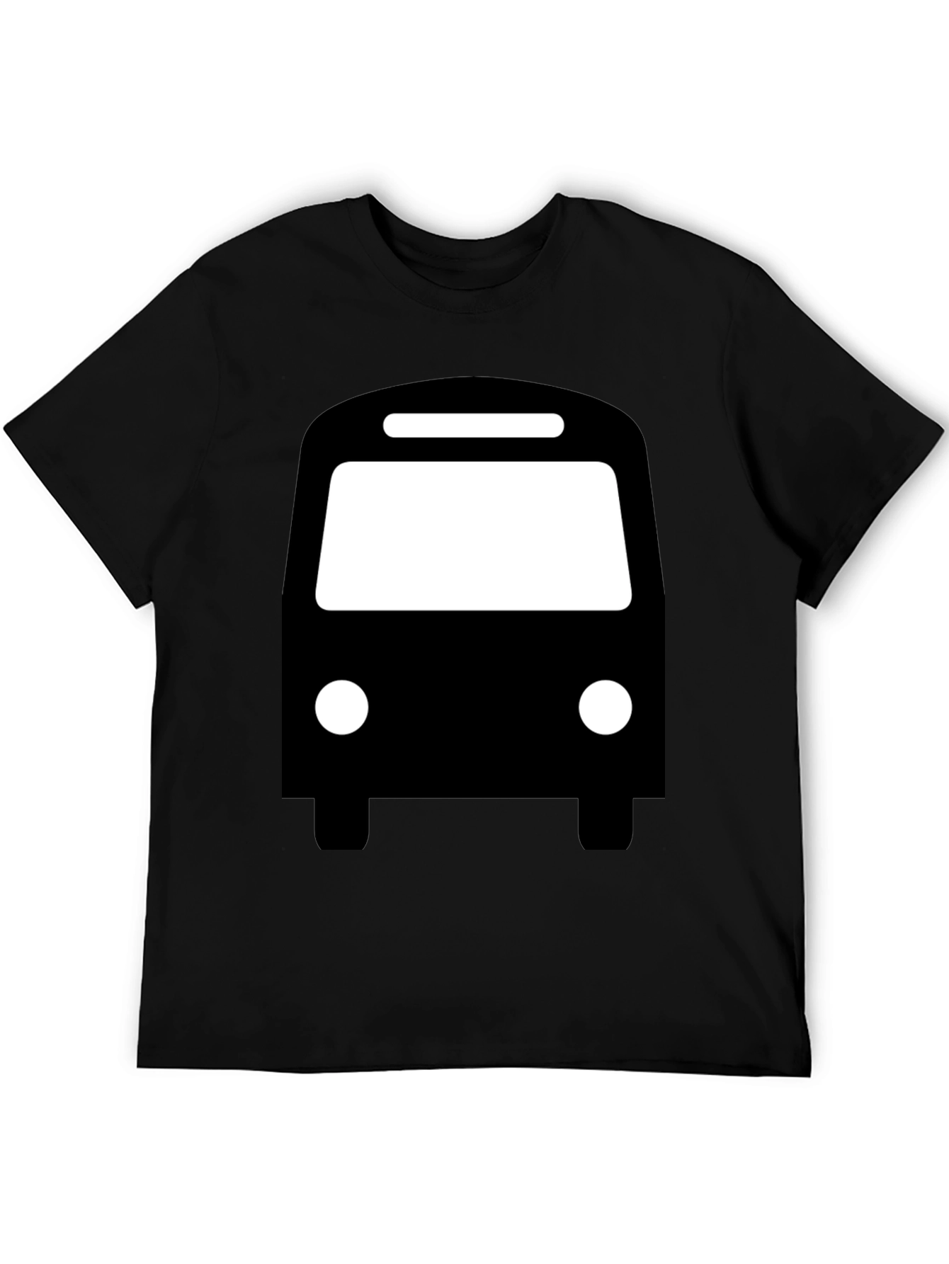 Bus Graphic T-Shirt - Black Cotton Tee