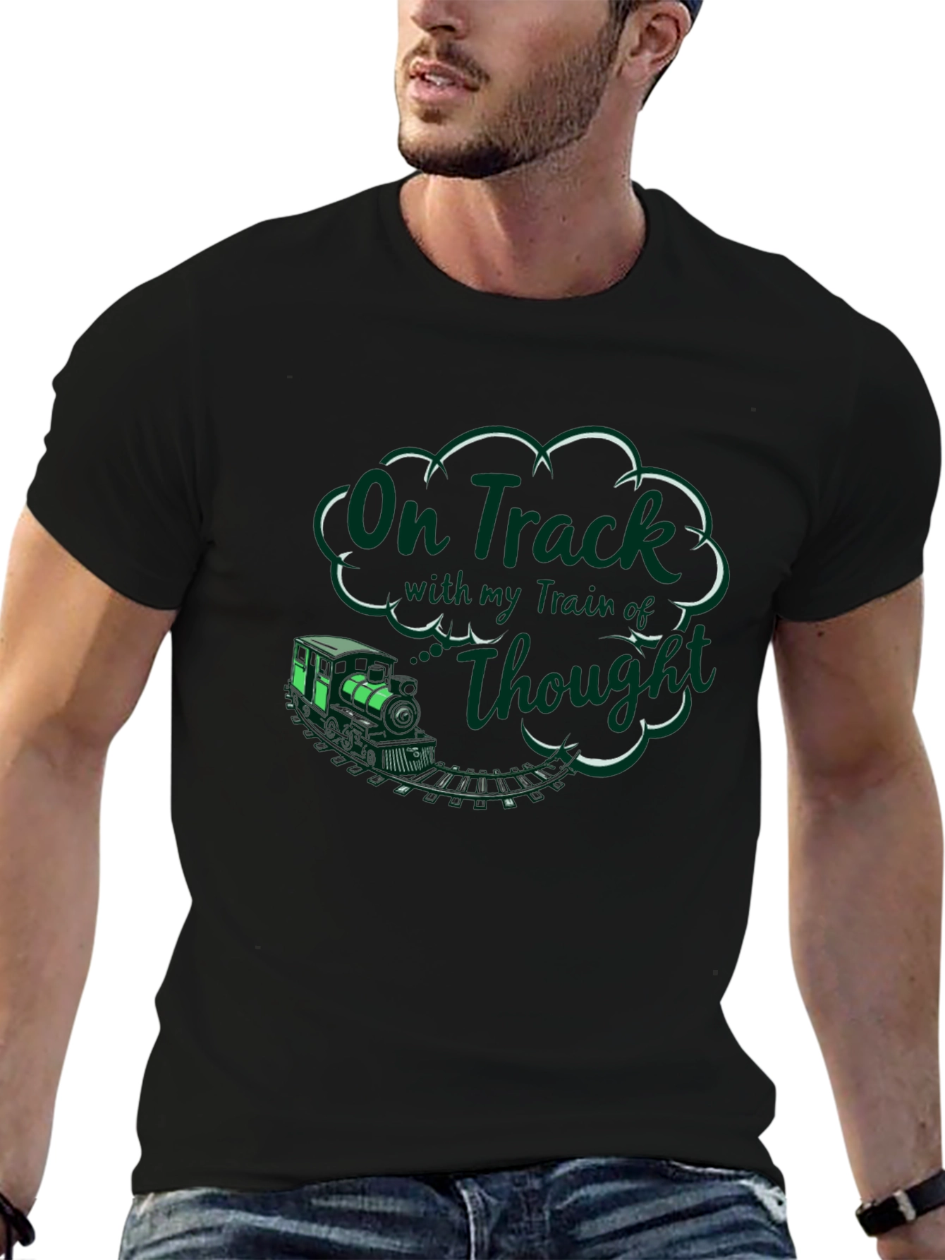 On Track Train of Thought Graphic Tee