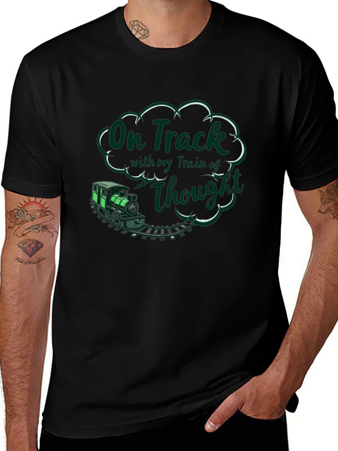 On Track Train of Thought Graphic Tee