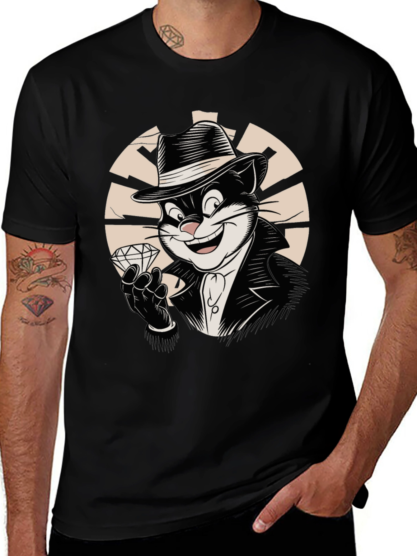 Cool Cat Gangster T-Shirt