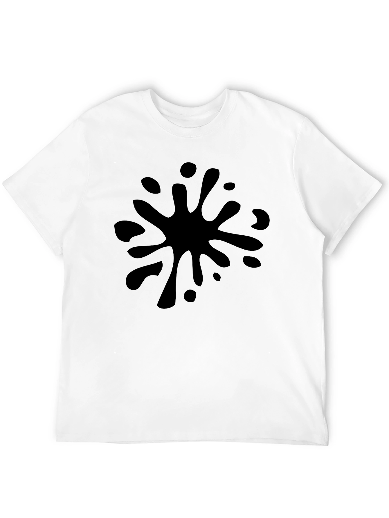 Black Splatter Graphic Tee - Mens Casual Style