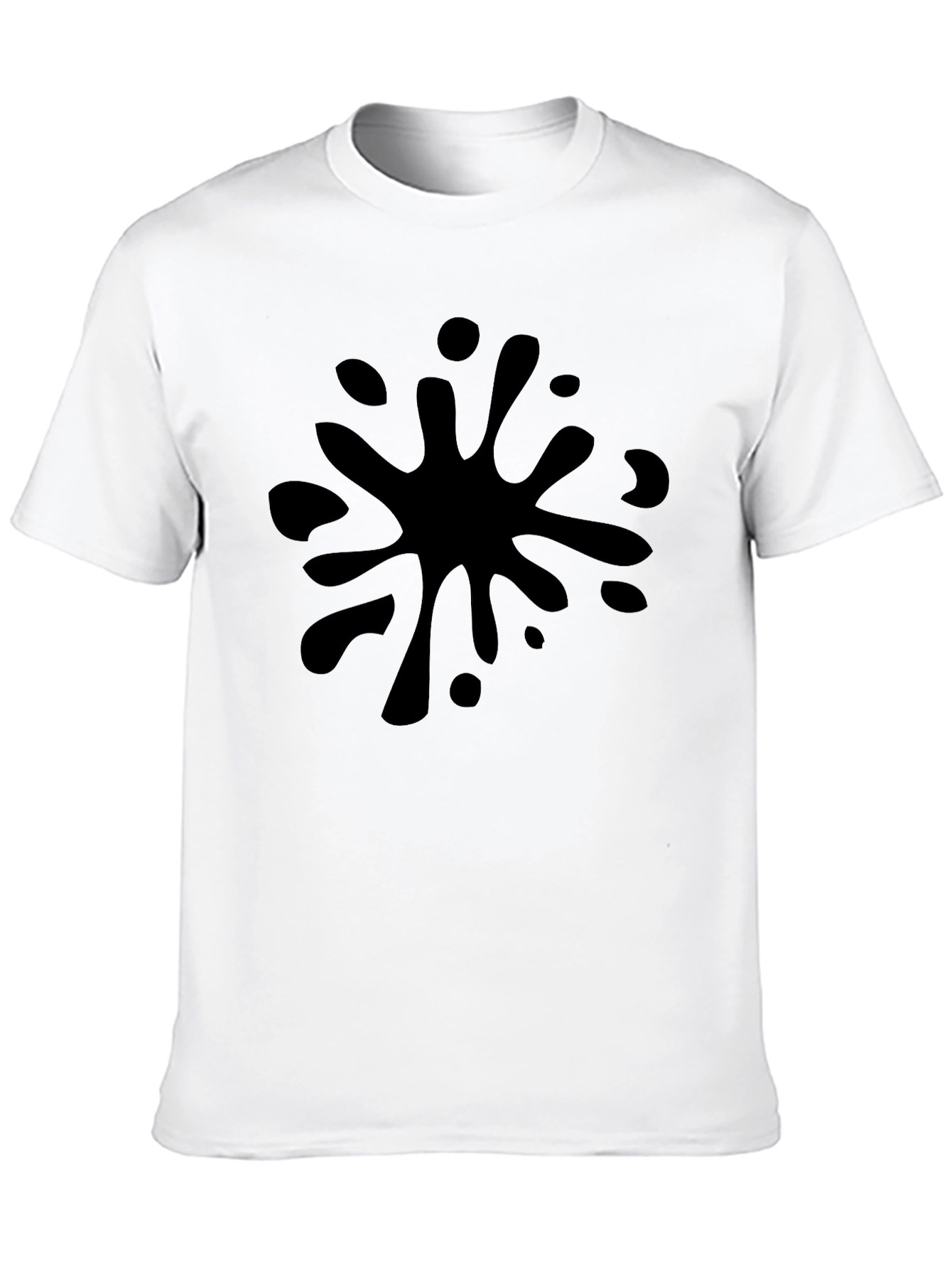 Black Splatter Graphic Tee - Mens Casual Style