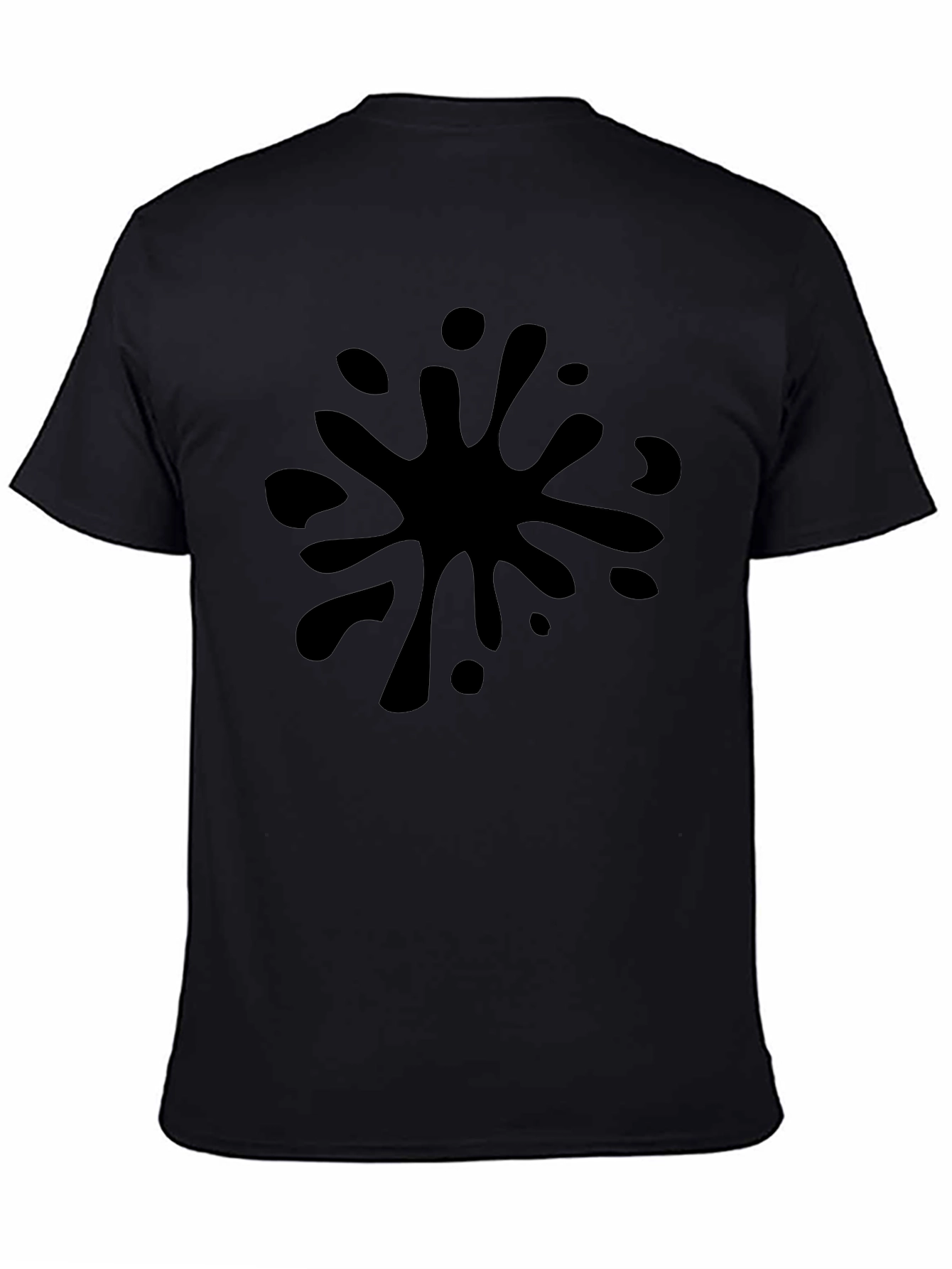 Black Splatter Graphic Tee - Mens Casual Style