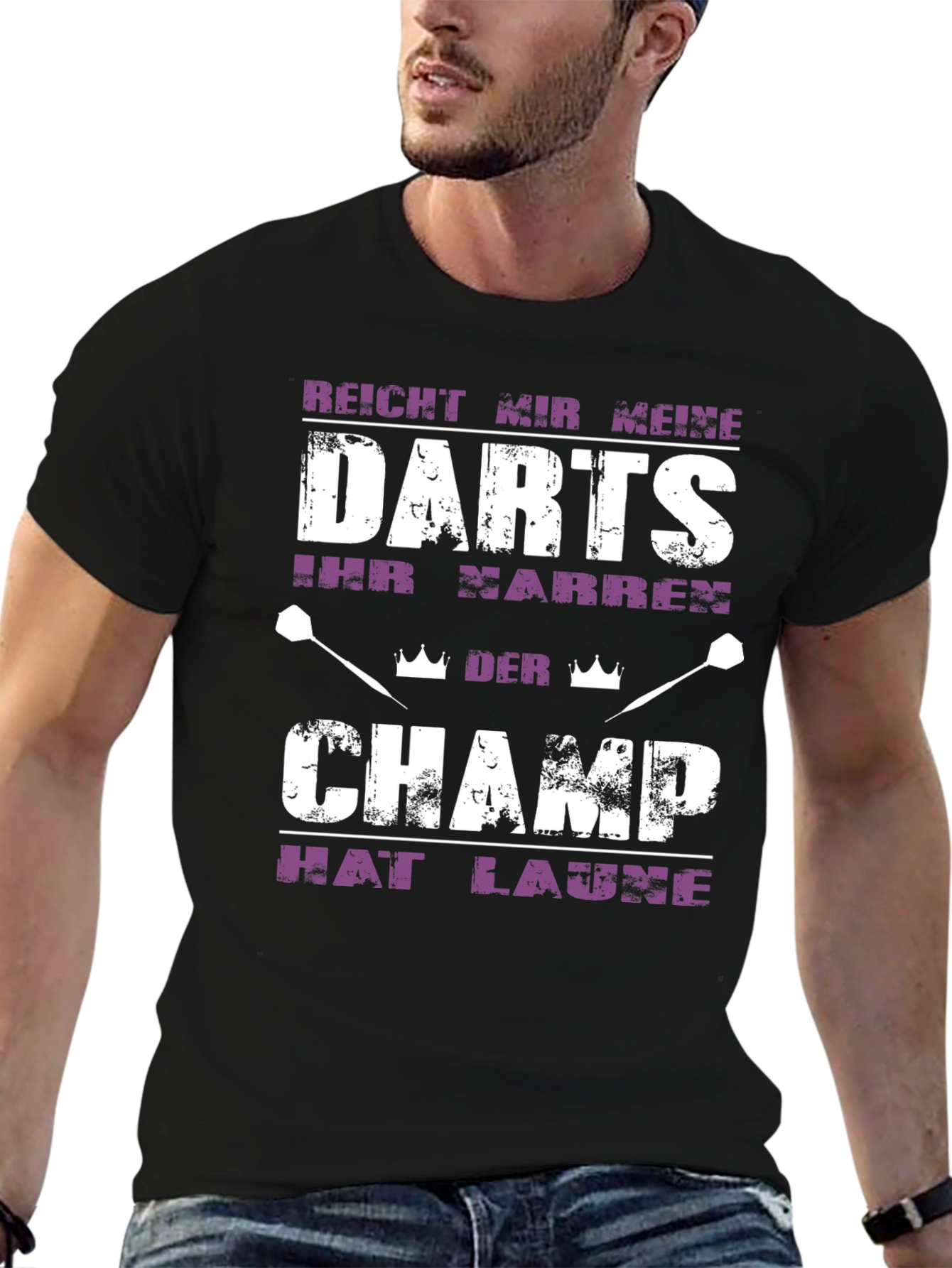 Darts Champ Graphic Tee - Black