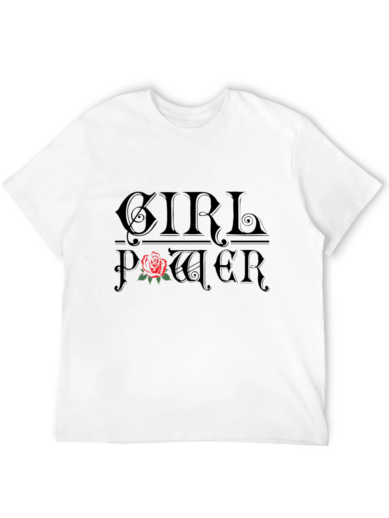 Girl Power Rose Graphic T-Shirt