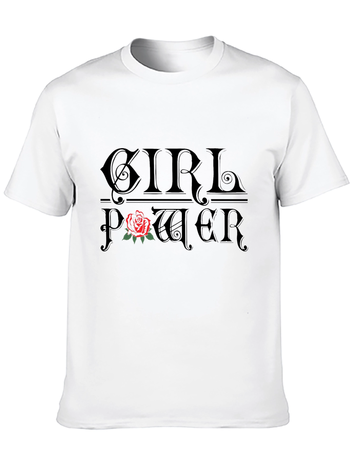 Girl Power Rose Graphic T-Shirt