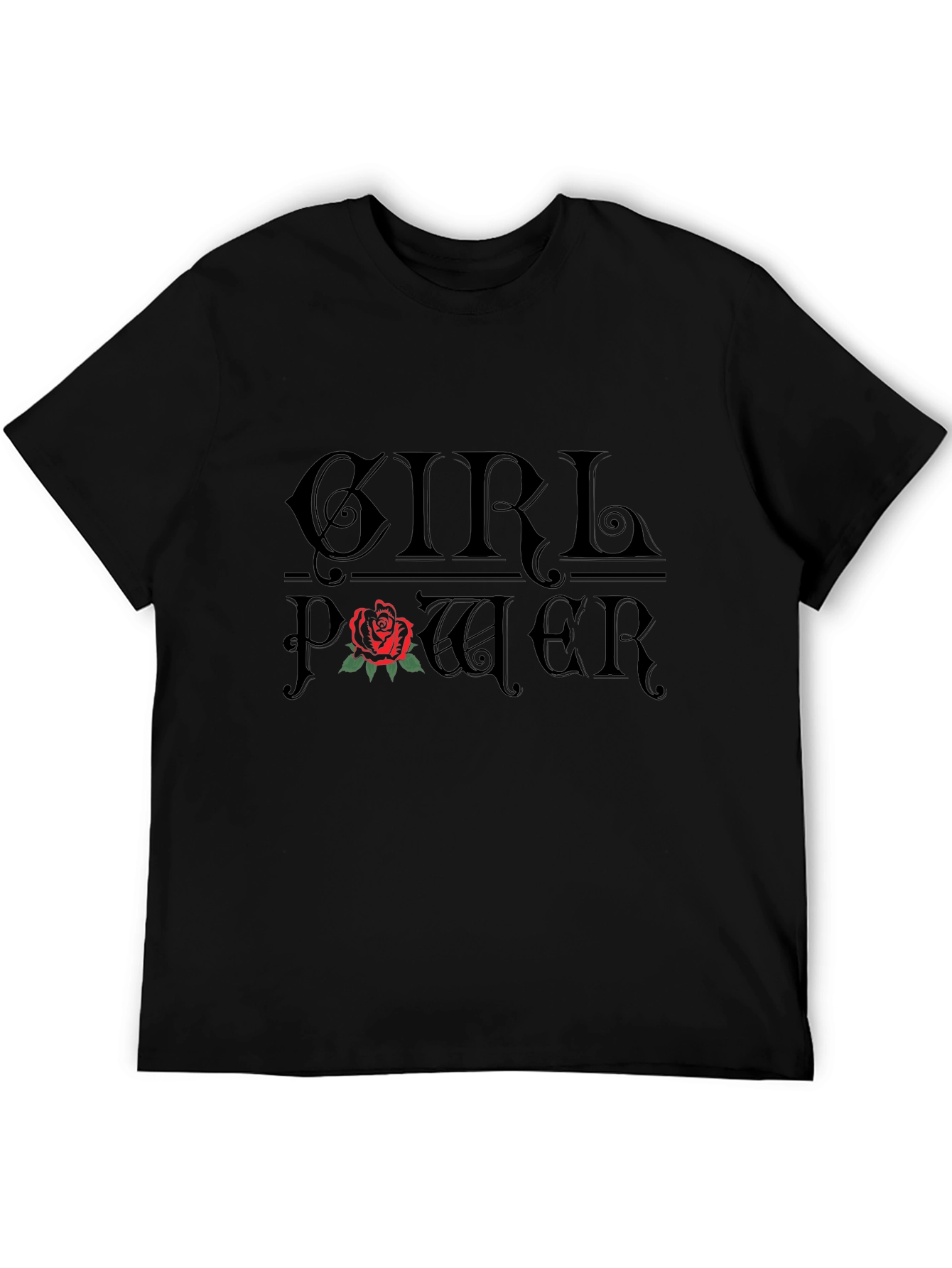 Girl Power Rose Graphic T-Shirt