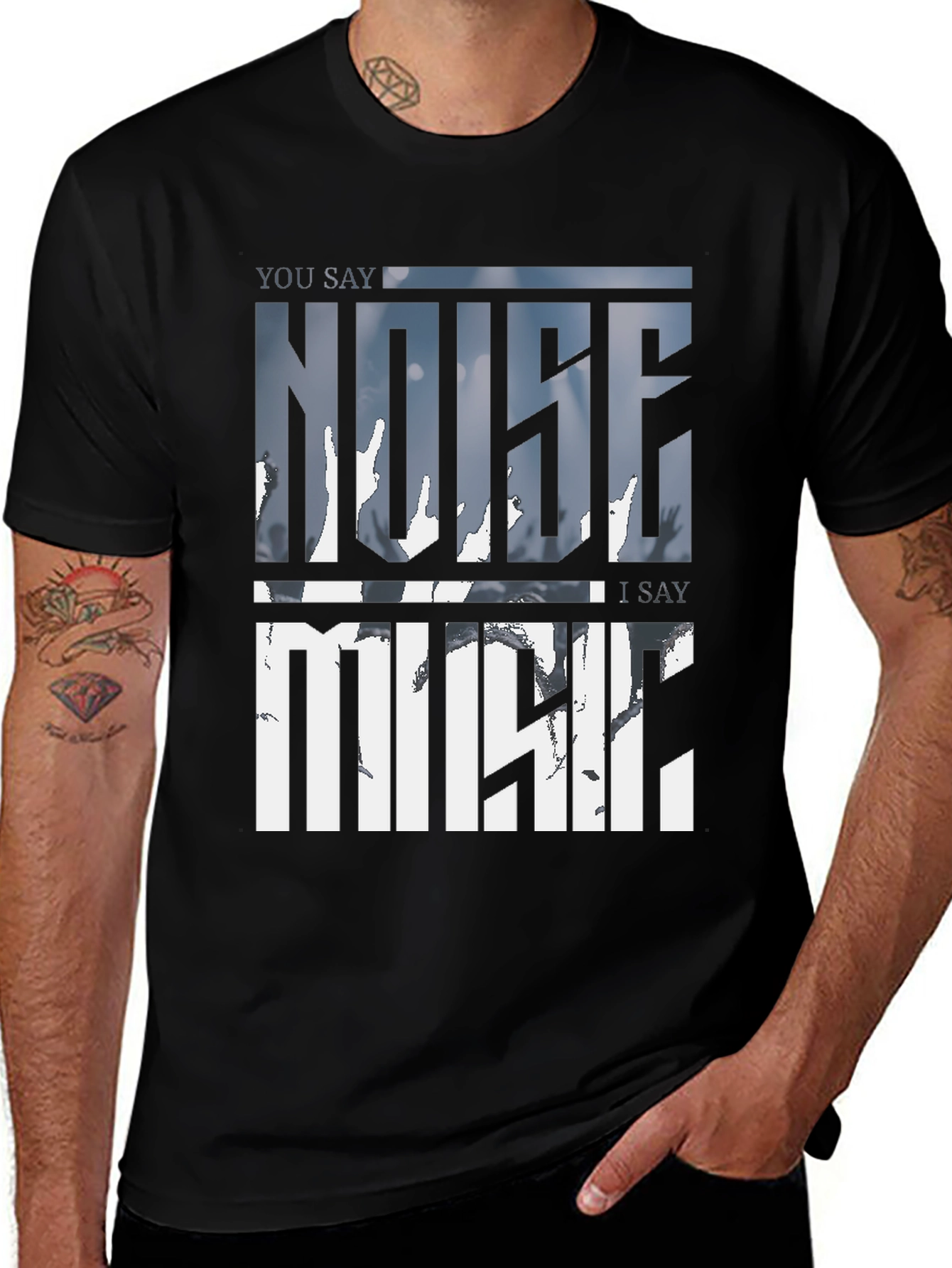 Noise Music Graphic Tee - Soft Cotton Blend