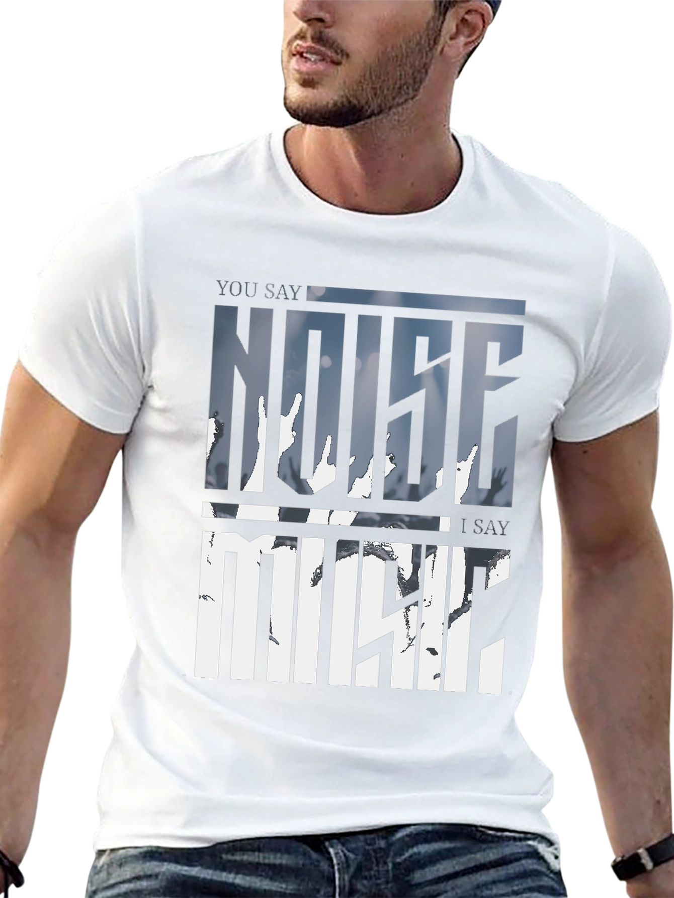 Noise Music Graphic Tee - Soft Cotton Blend