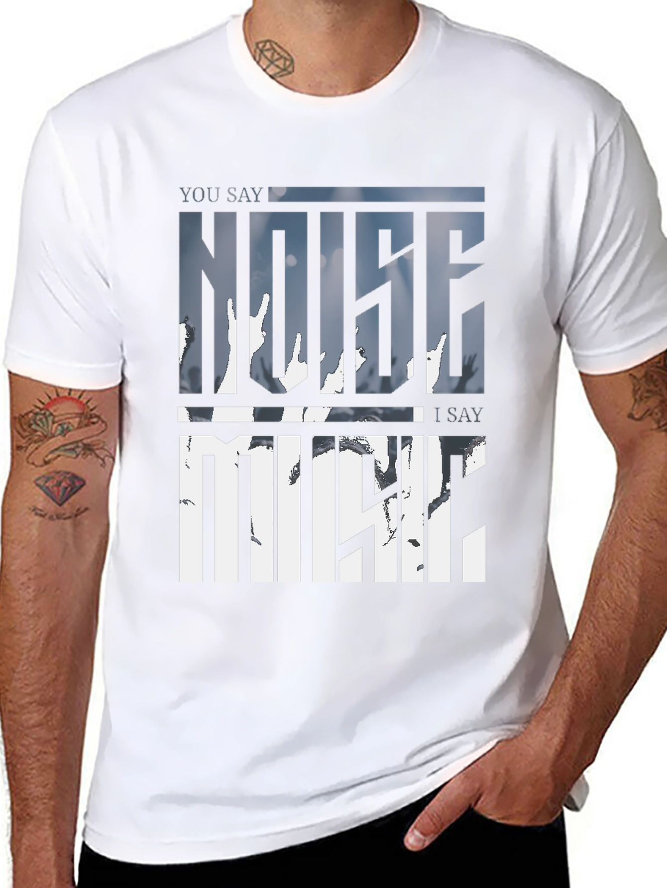Noise Music Graphic Tee - Soft Cotton Blend