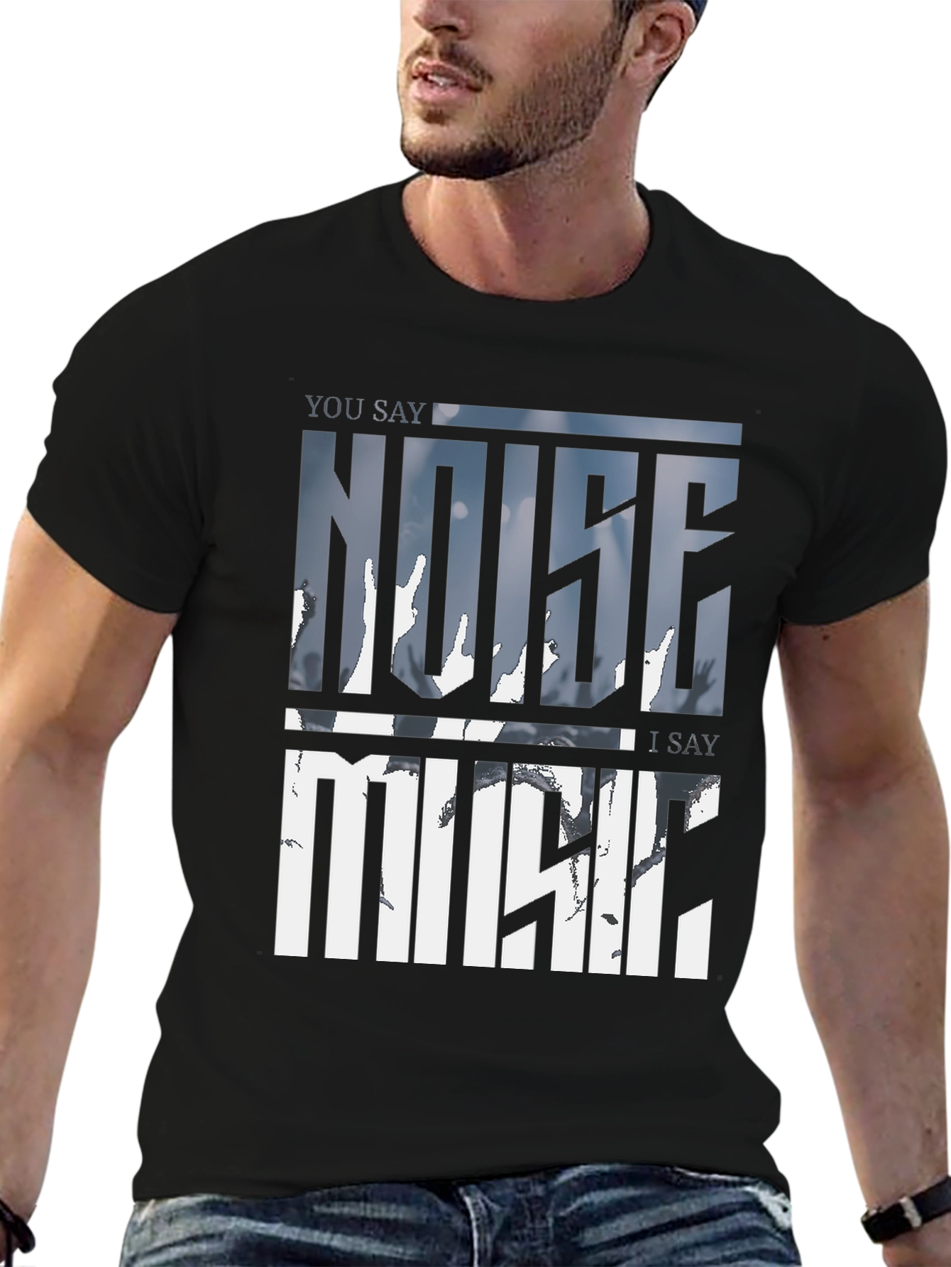 Noise Music Graphic Tee - Soft Cotton Blend