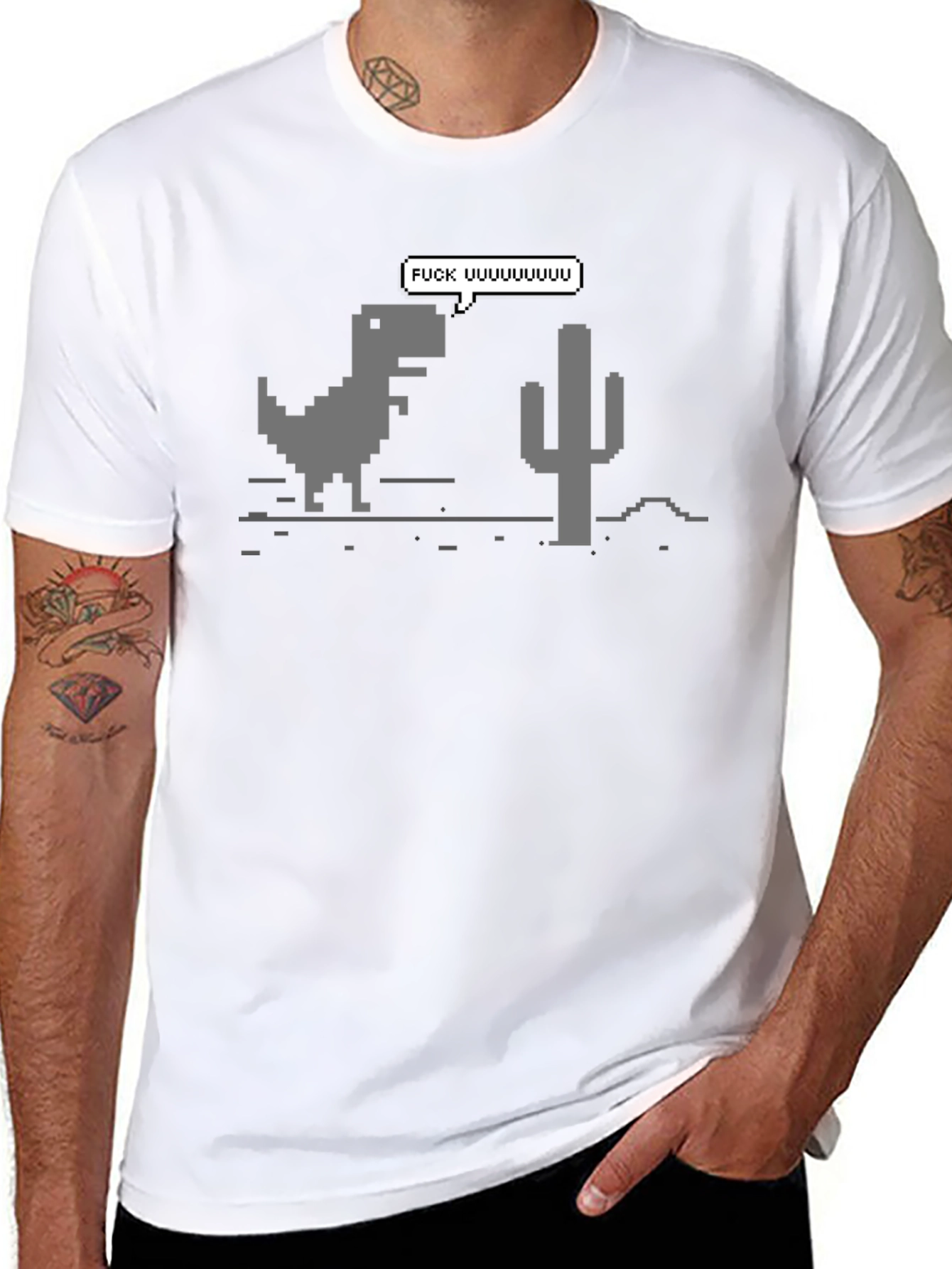 Pixel Dino T-Shirt - Gamer Humor Tee