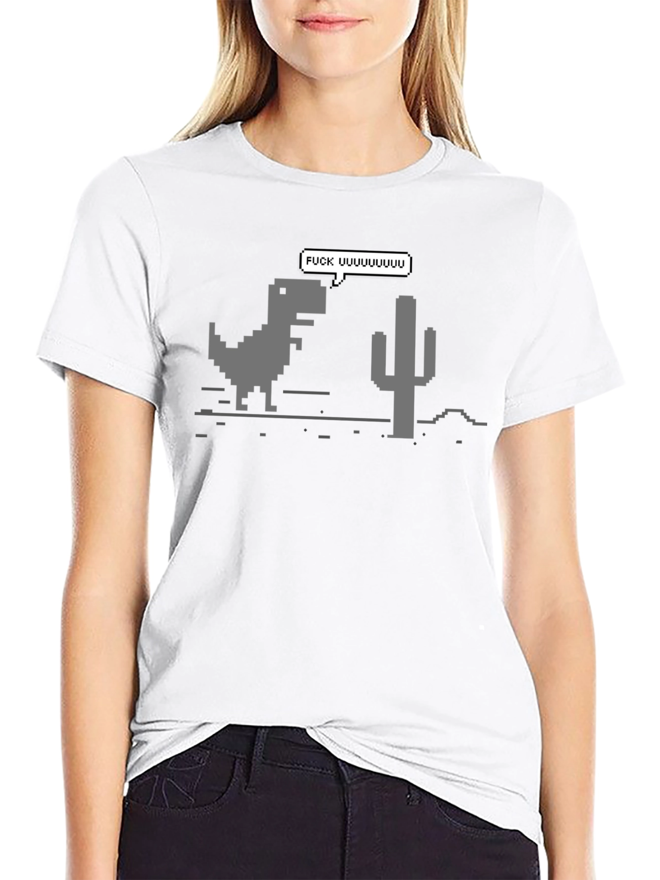 Pixel Dino T-Shirt - Gamer Humor Tee