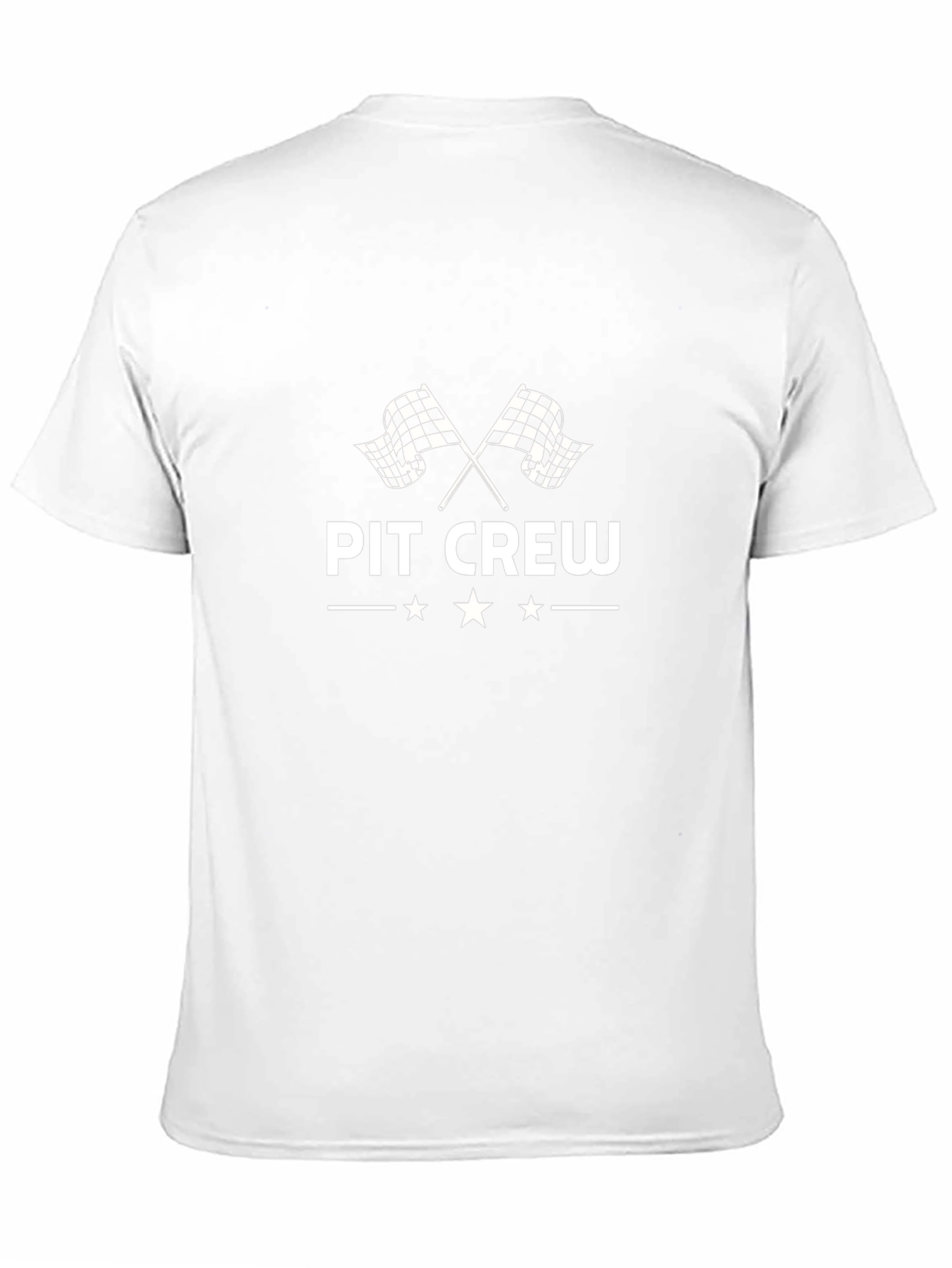 Pit Crew Racing Flags Black T-Shirt