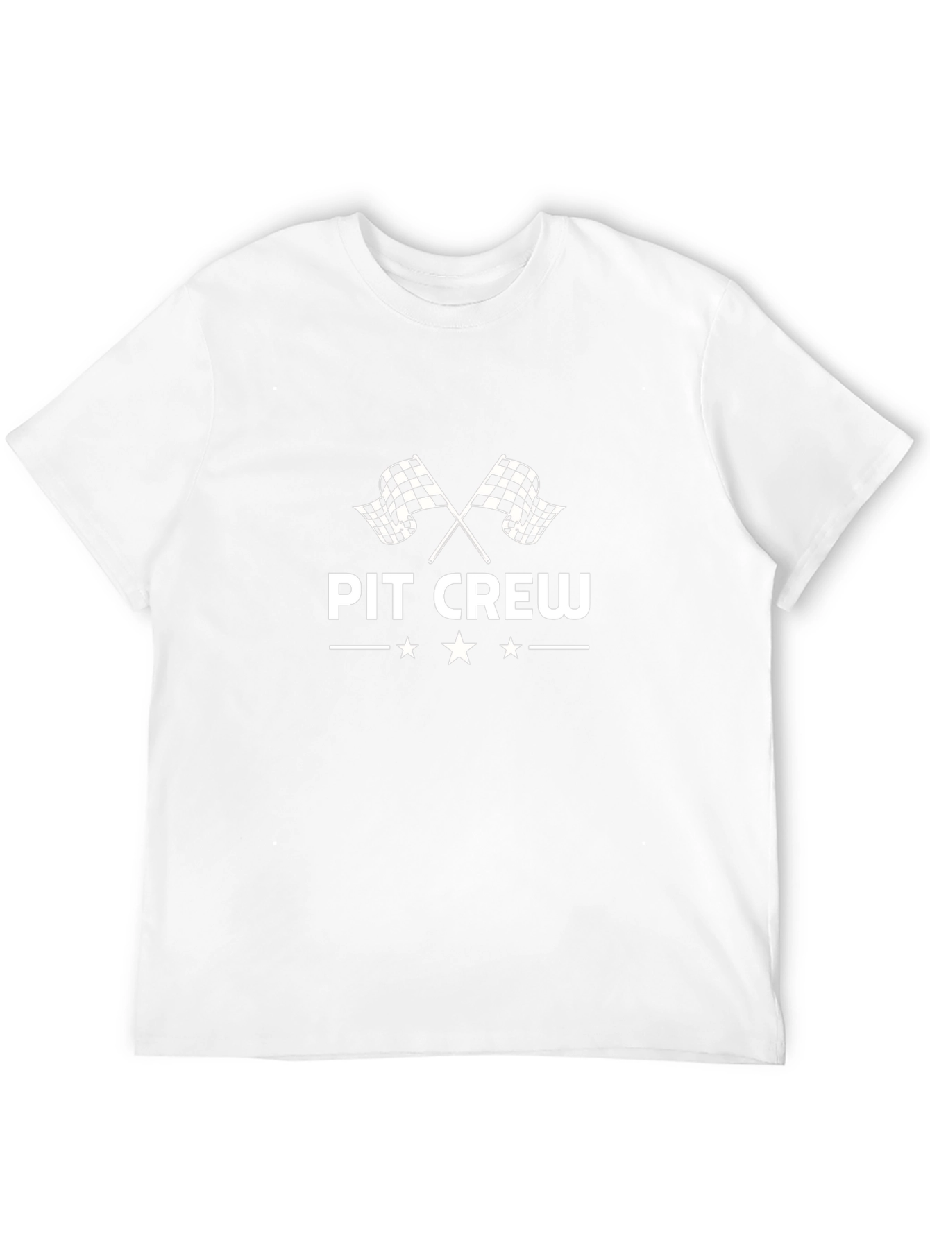 Pit Crew Racing Flags Black T-Shirt