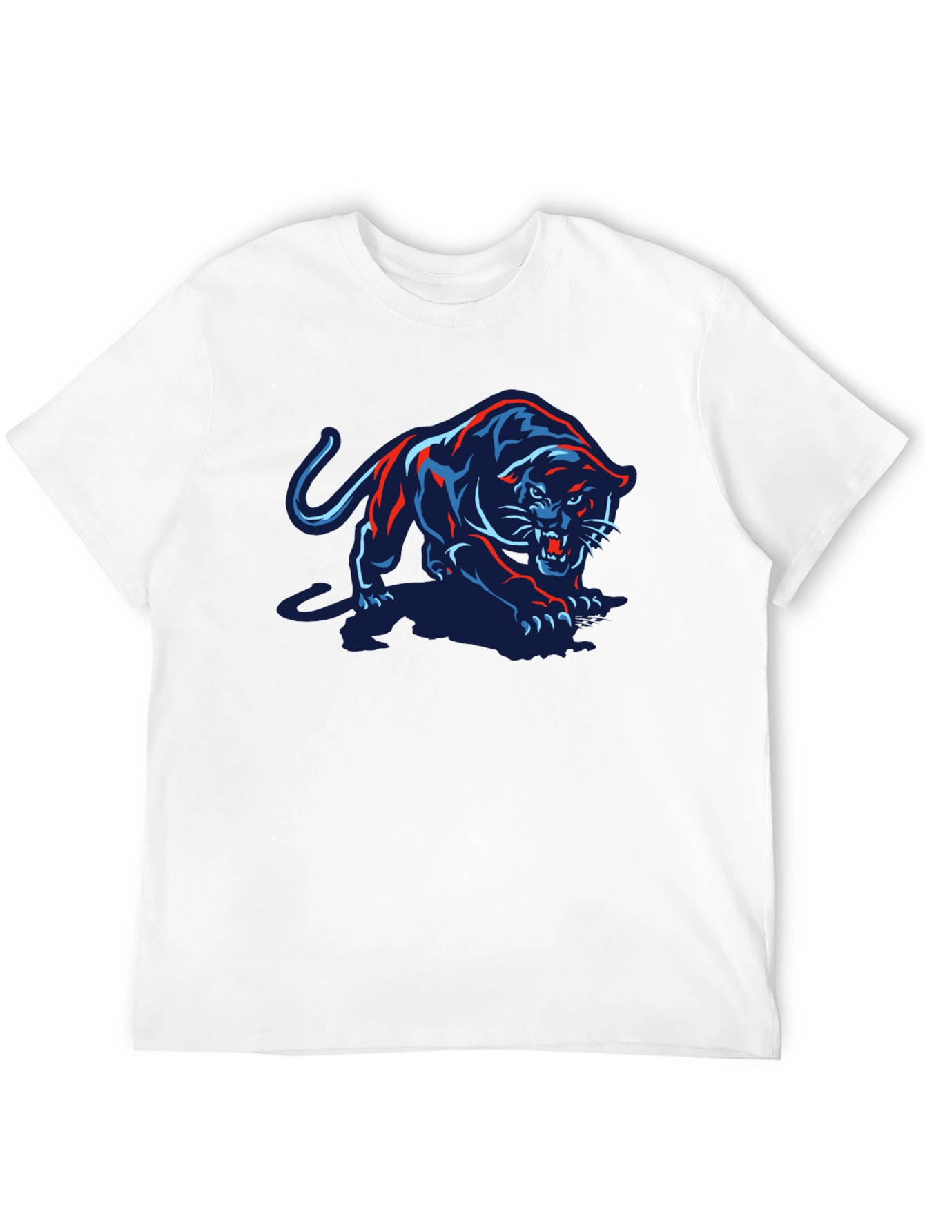 Black T-Shirt with Panther Graphic