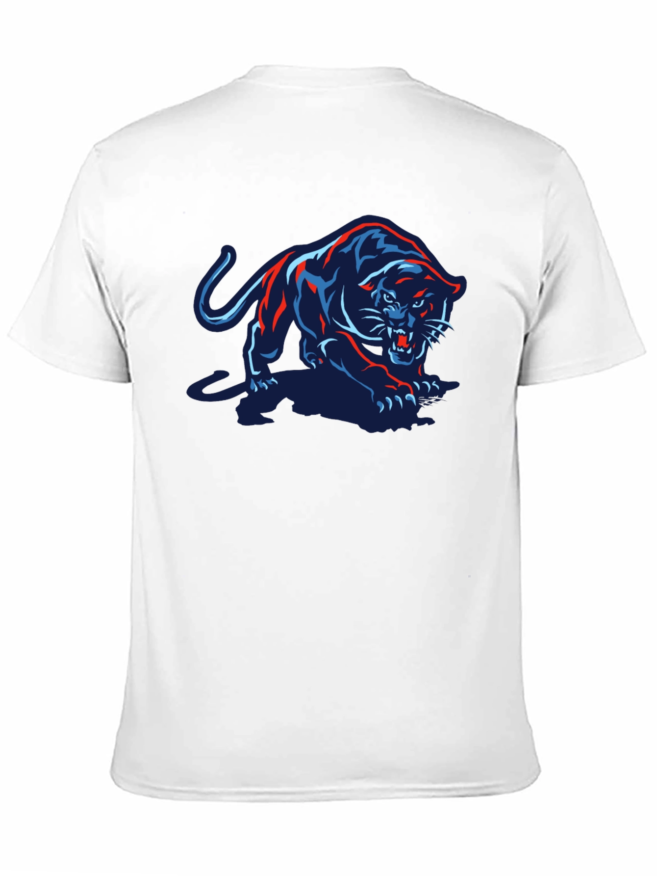 Black T-Shirt with Panther Graphic