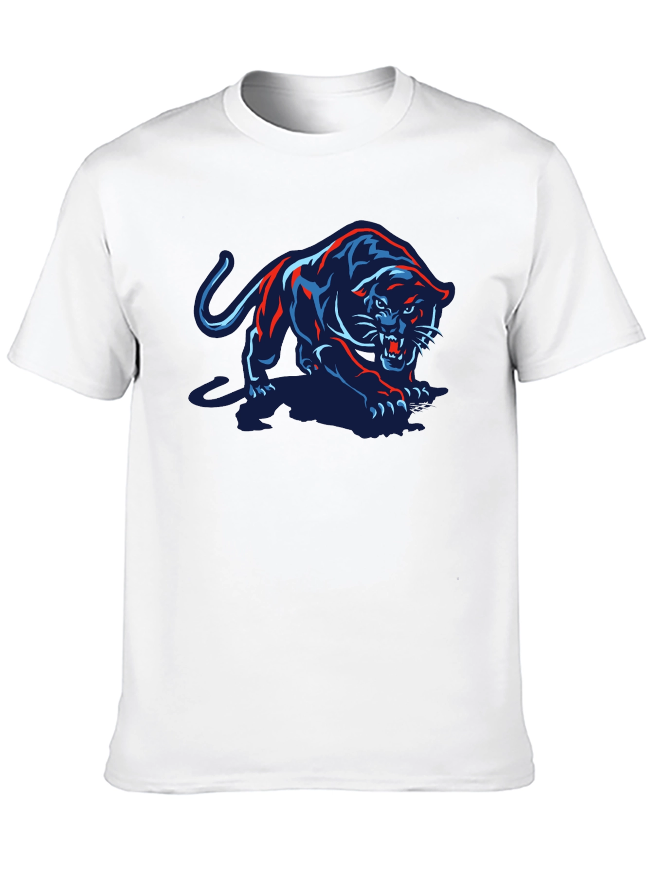 Black T-Shirt with Panther Graphic