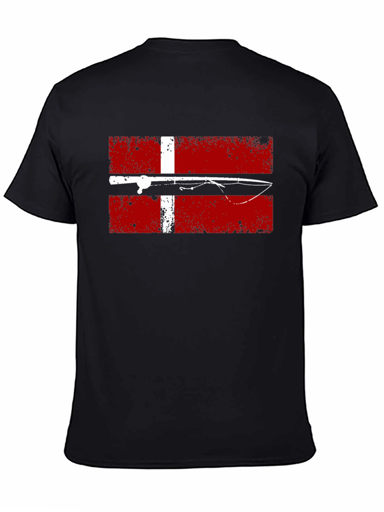 Fishing Denmark Flag T-Shirt