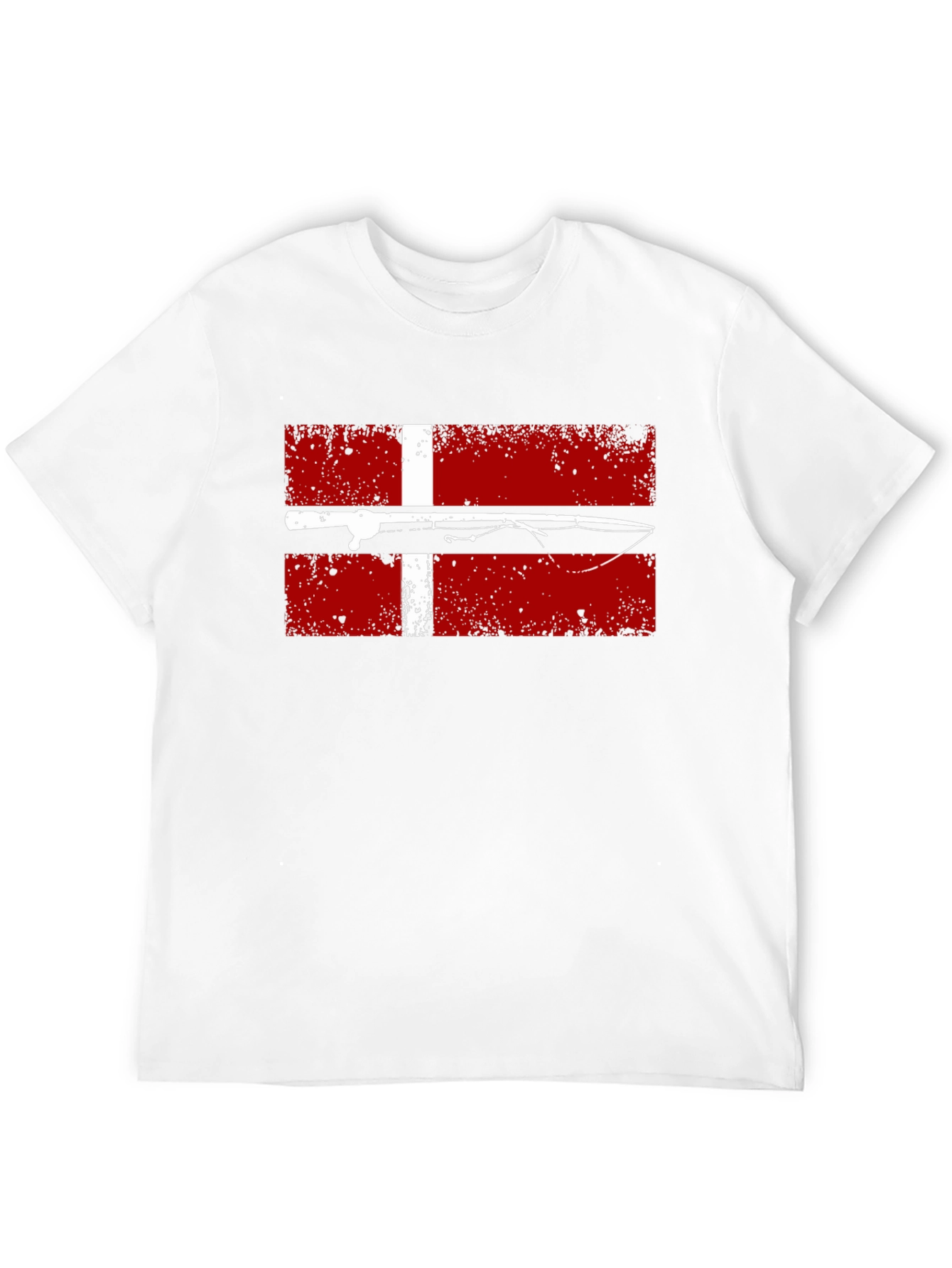 Fishing Denmark Flag T-Shirt