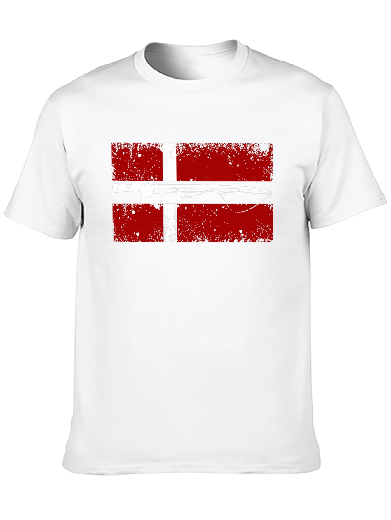 Fishing Denmark Flag T-Shirt