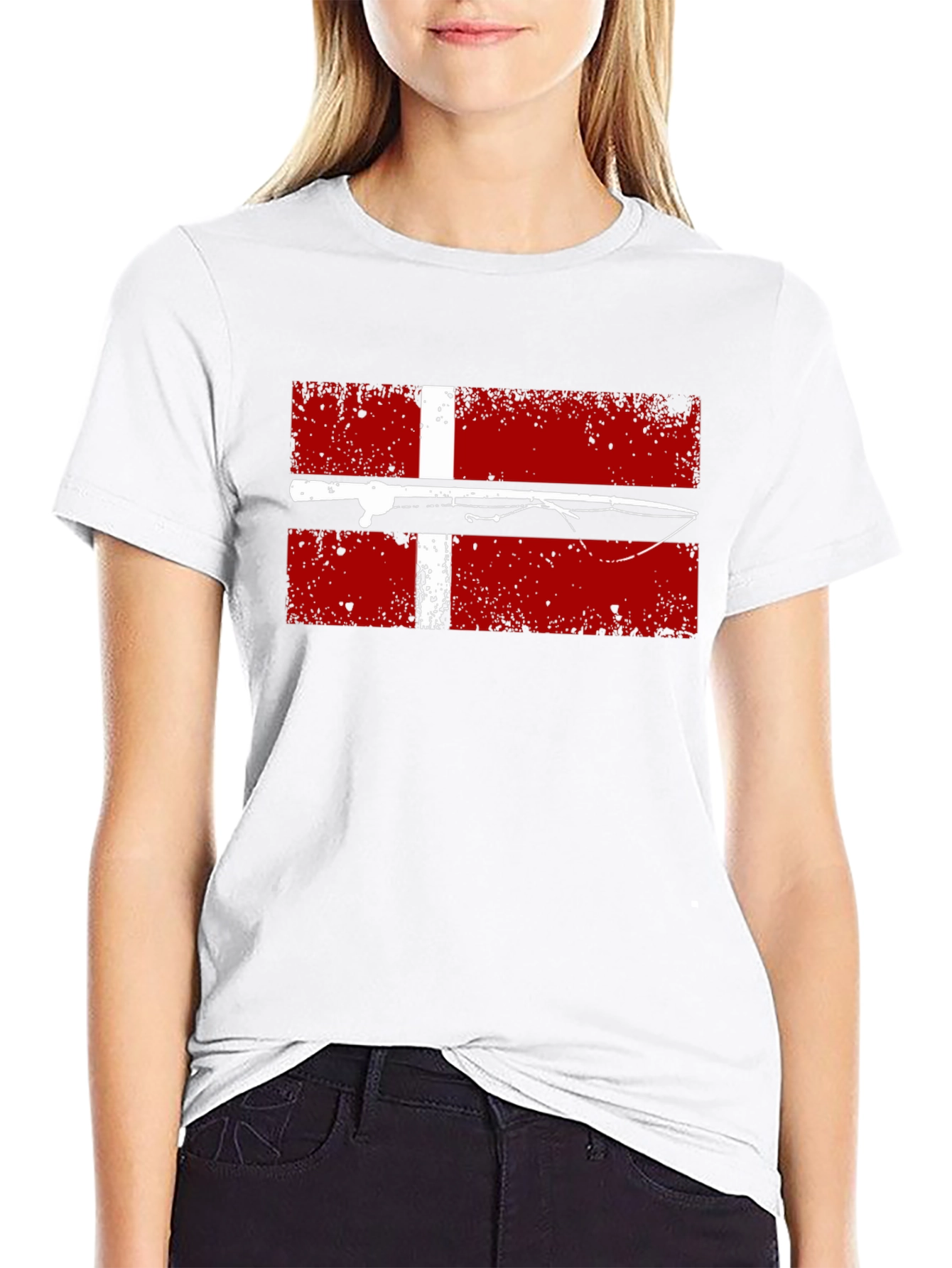 Fishing Denmark Flag T-Shirt