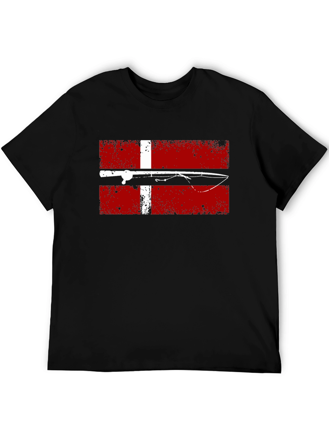 Fishing Denmark Flag T-Shirt