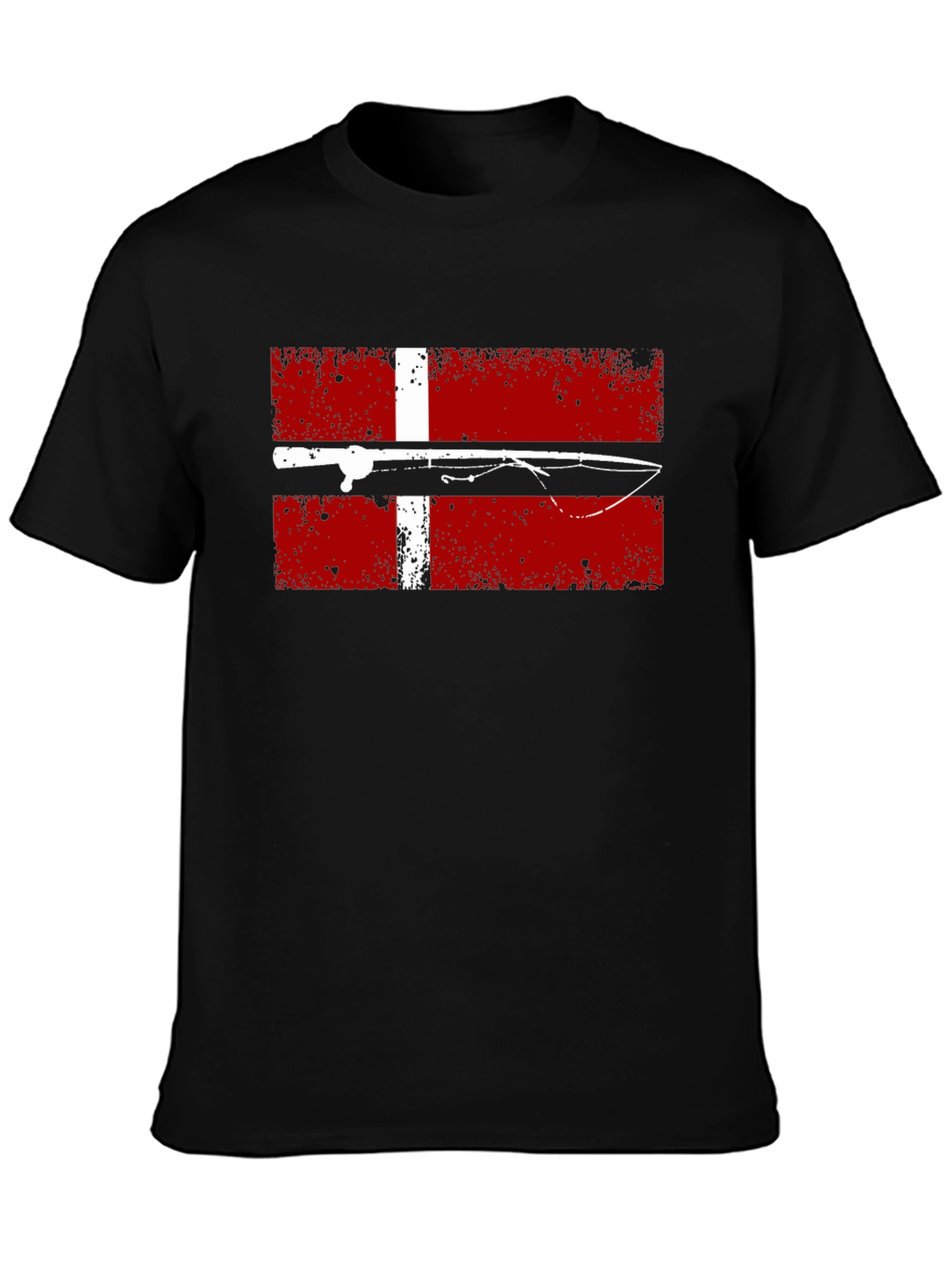 Fishing Denmark Flag T-Shirt