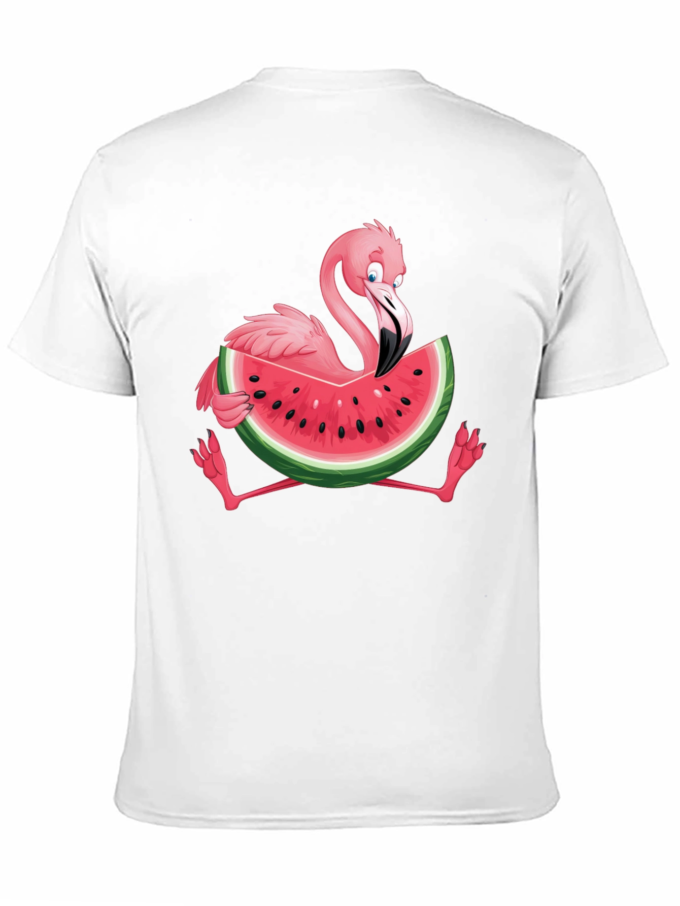 Flamingo Watermelon Graphic Tee - Fun Summer Shirt