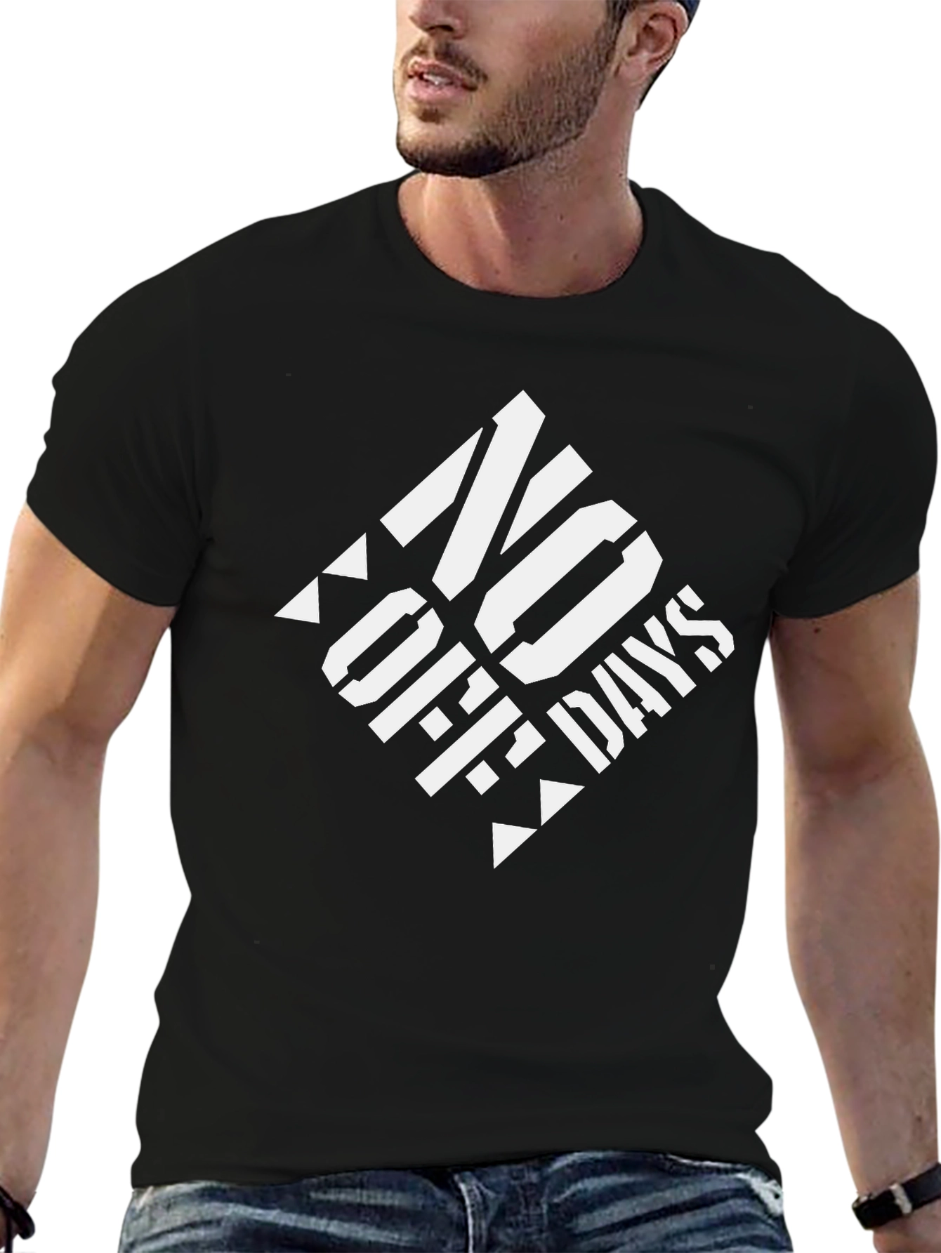 No Off Days Graphic T-Shirt - Black Cotton Tee