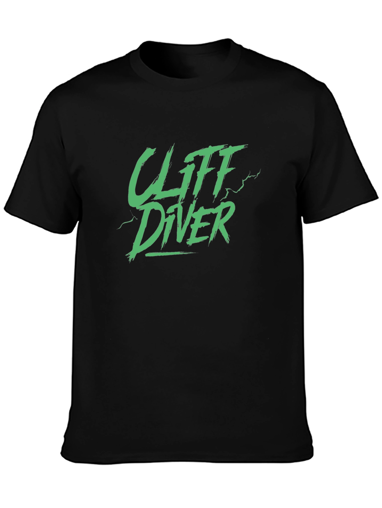 Cliff Diver Graphic Tee - Mens Black T-Shirt