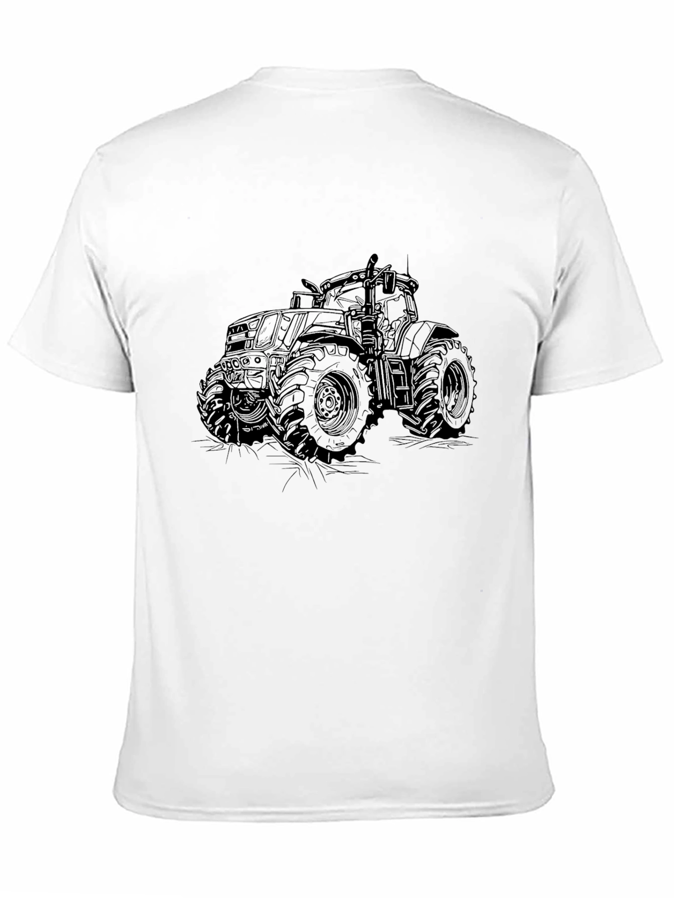Tractor Graphic Tee - Black Cotton Blend