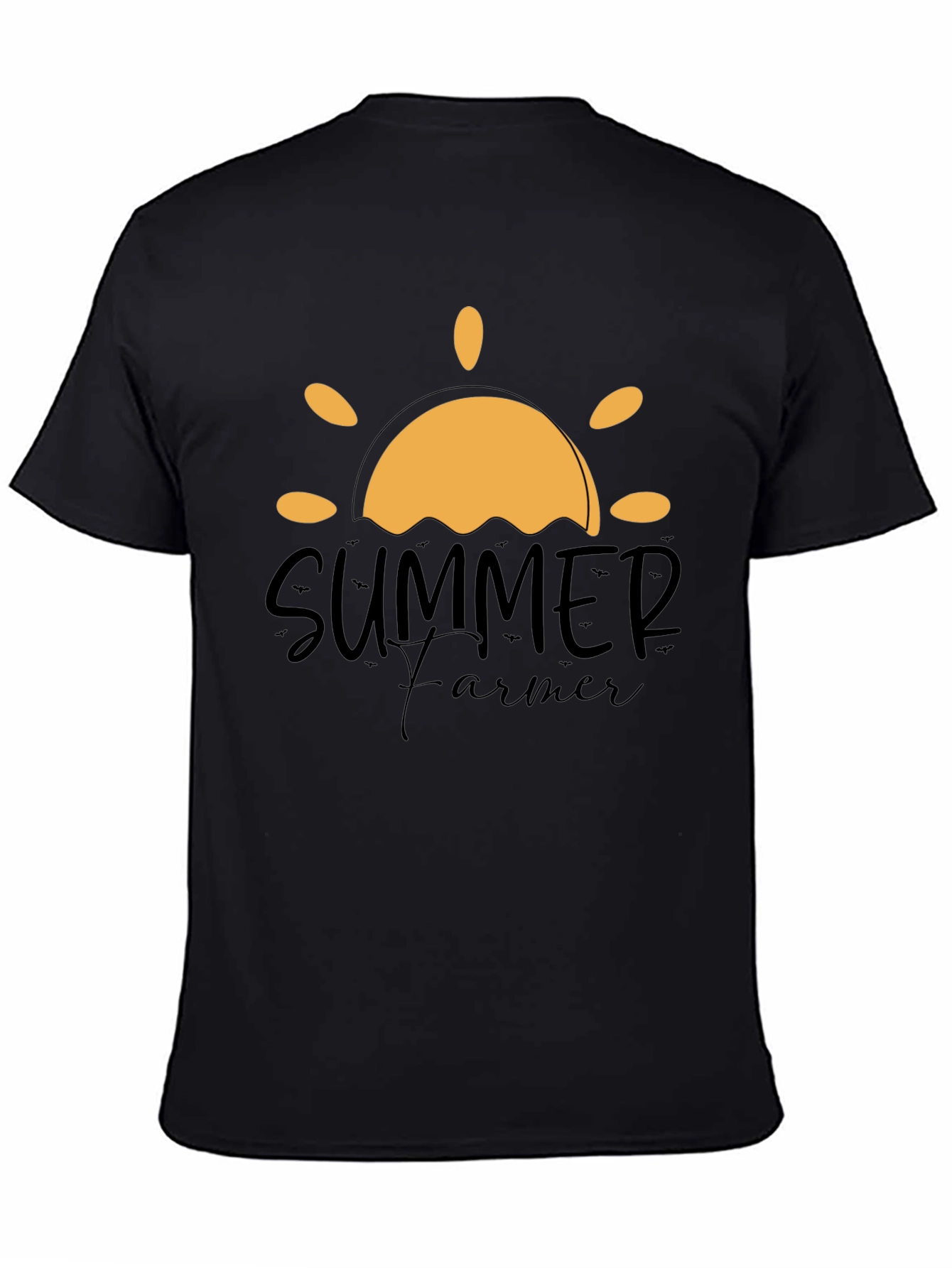 Summer Farmer Graphic Tee - Black Cotton T-Shirt