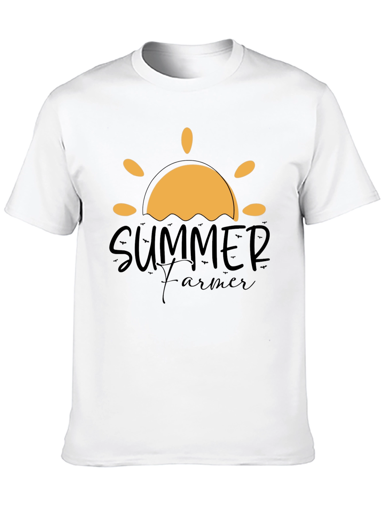 Summer Farmer Graphic Tee - Black Cotton T-Shirt