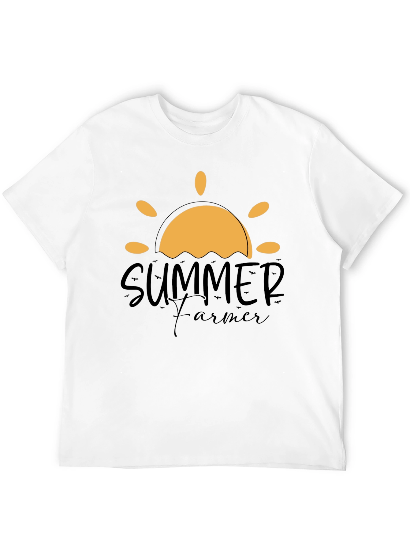 Summer Farmer Graphic Tee - Black Cotton T-Shirt