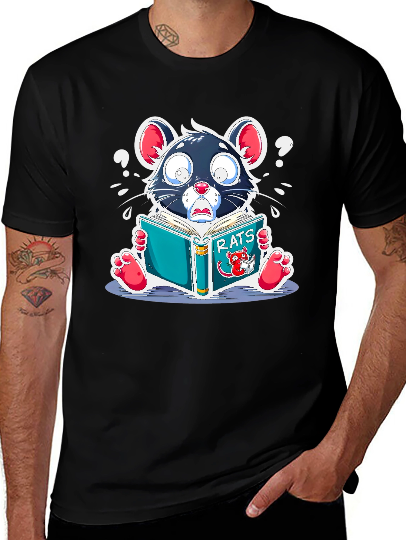 Rat Reading T-Shirt