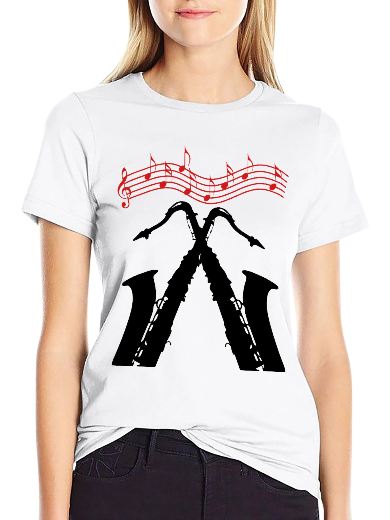 Musical Saxophone Graphic Tee