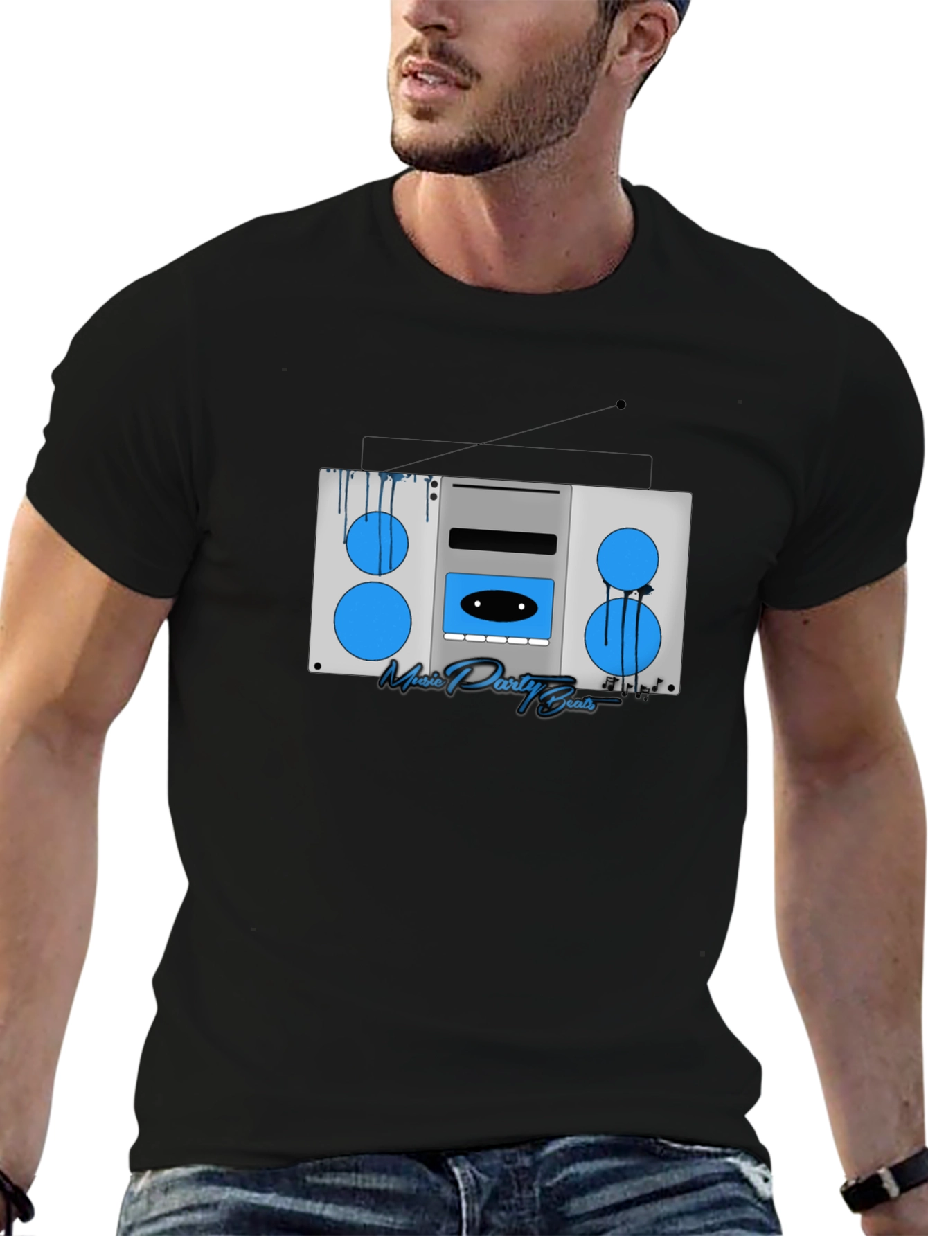 Retro Boombox Music T-Shirt