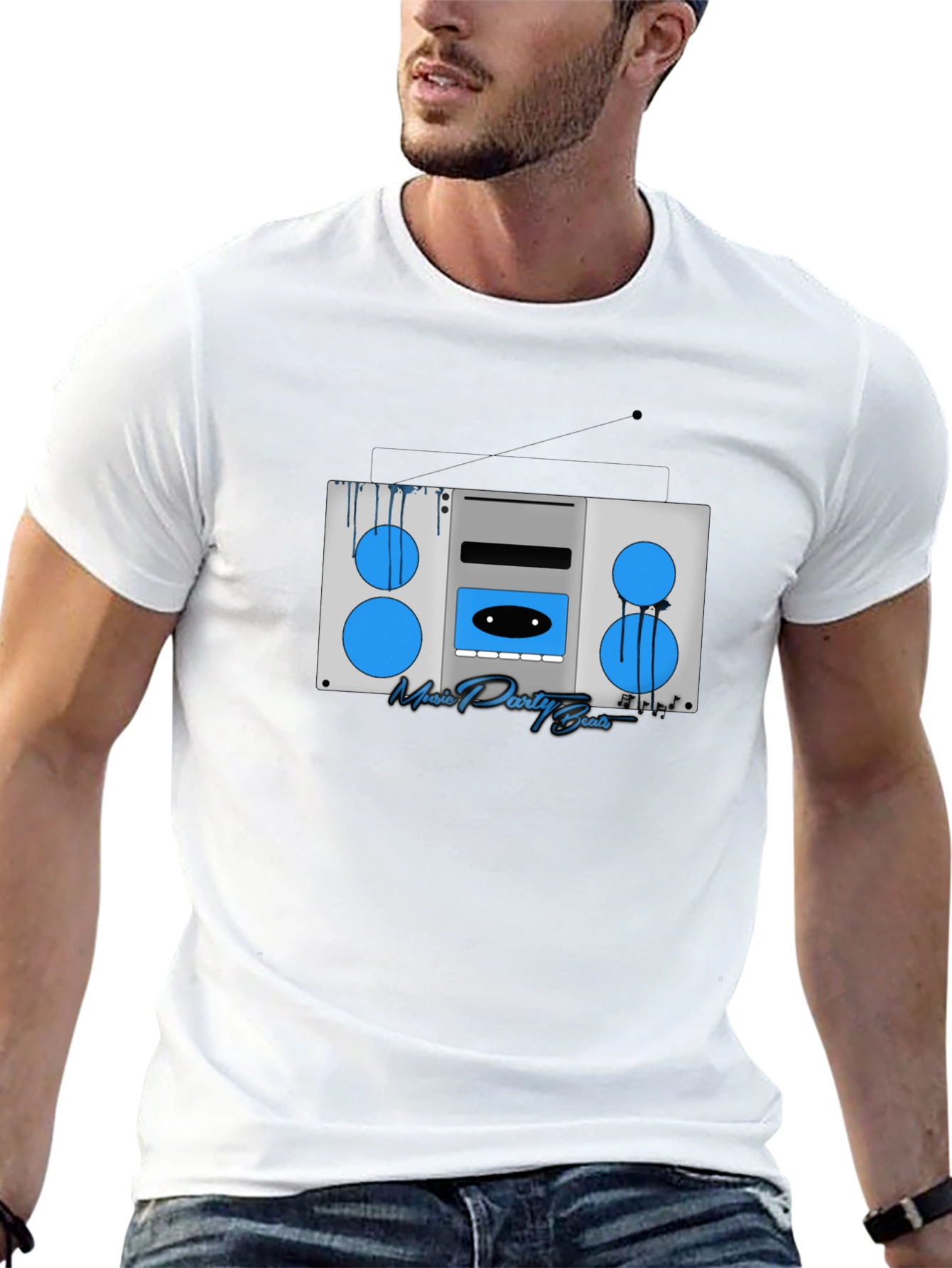Retro Boombox Music T-Shirt